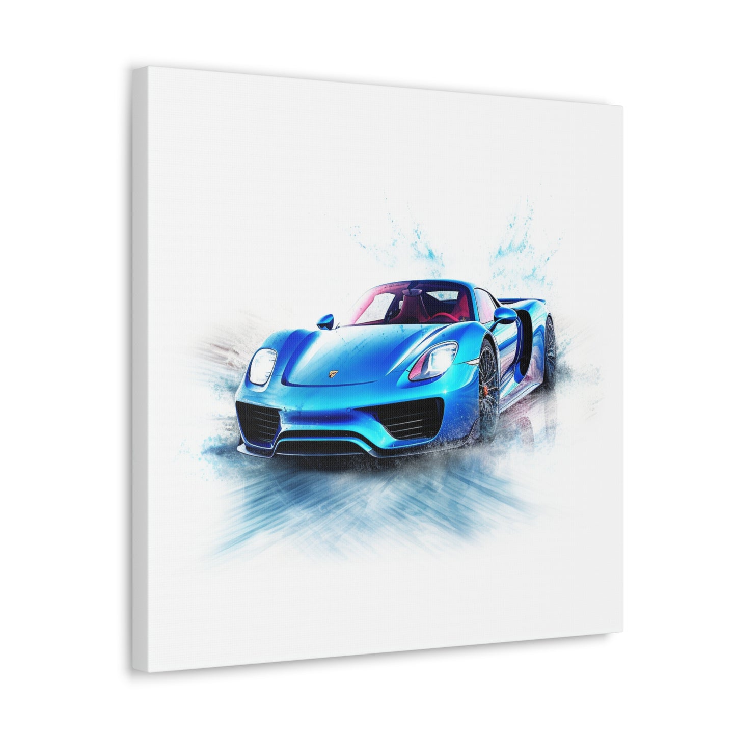 Canvas Gallery Wraps 918 Spyder with white background driving fast on water 1