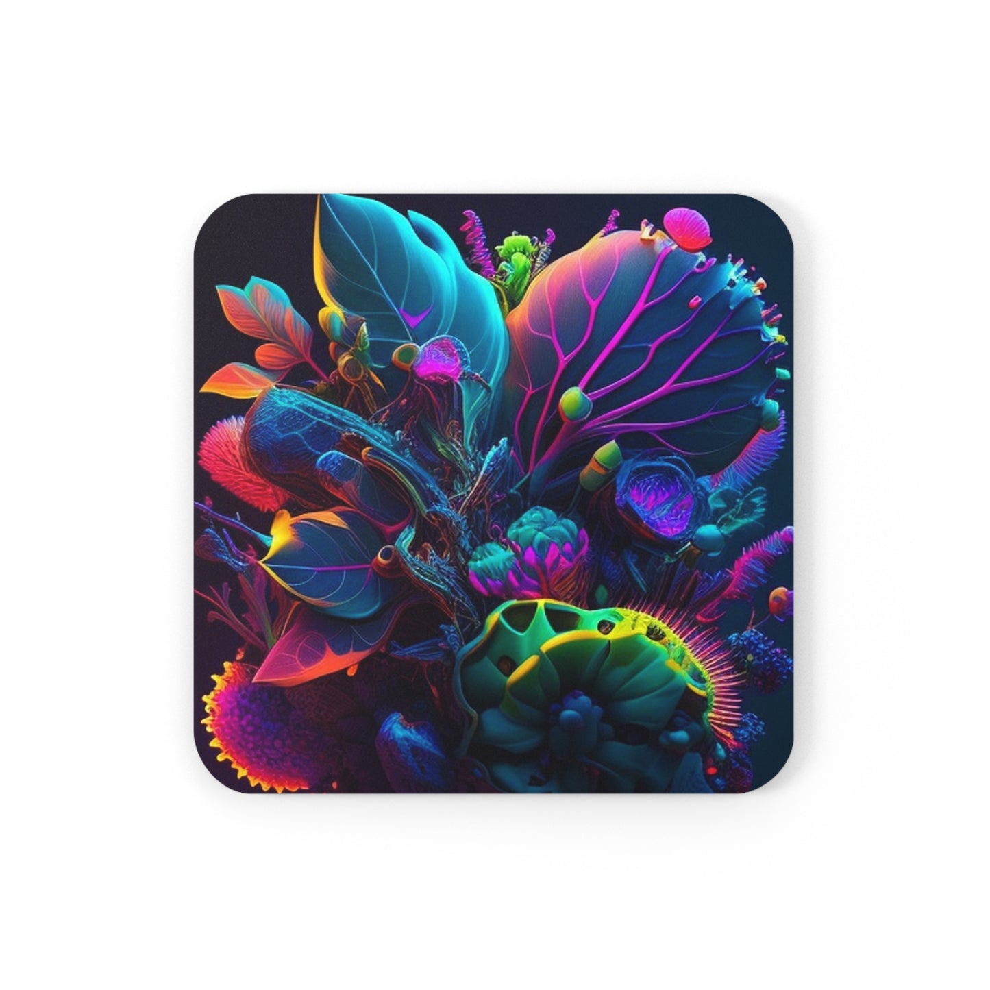 Cork Back Coaster Macro Coral Reef 3