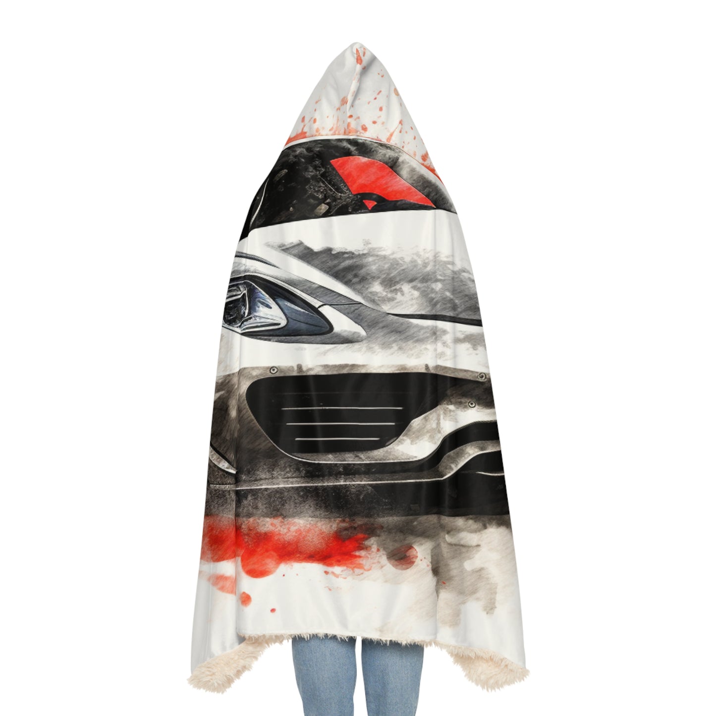 Snuggle Hooded Blanket 918 Spyder white background driving fast with water splashing 4
