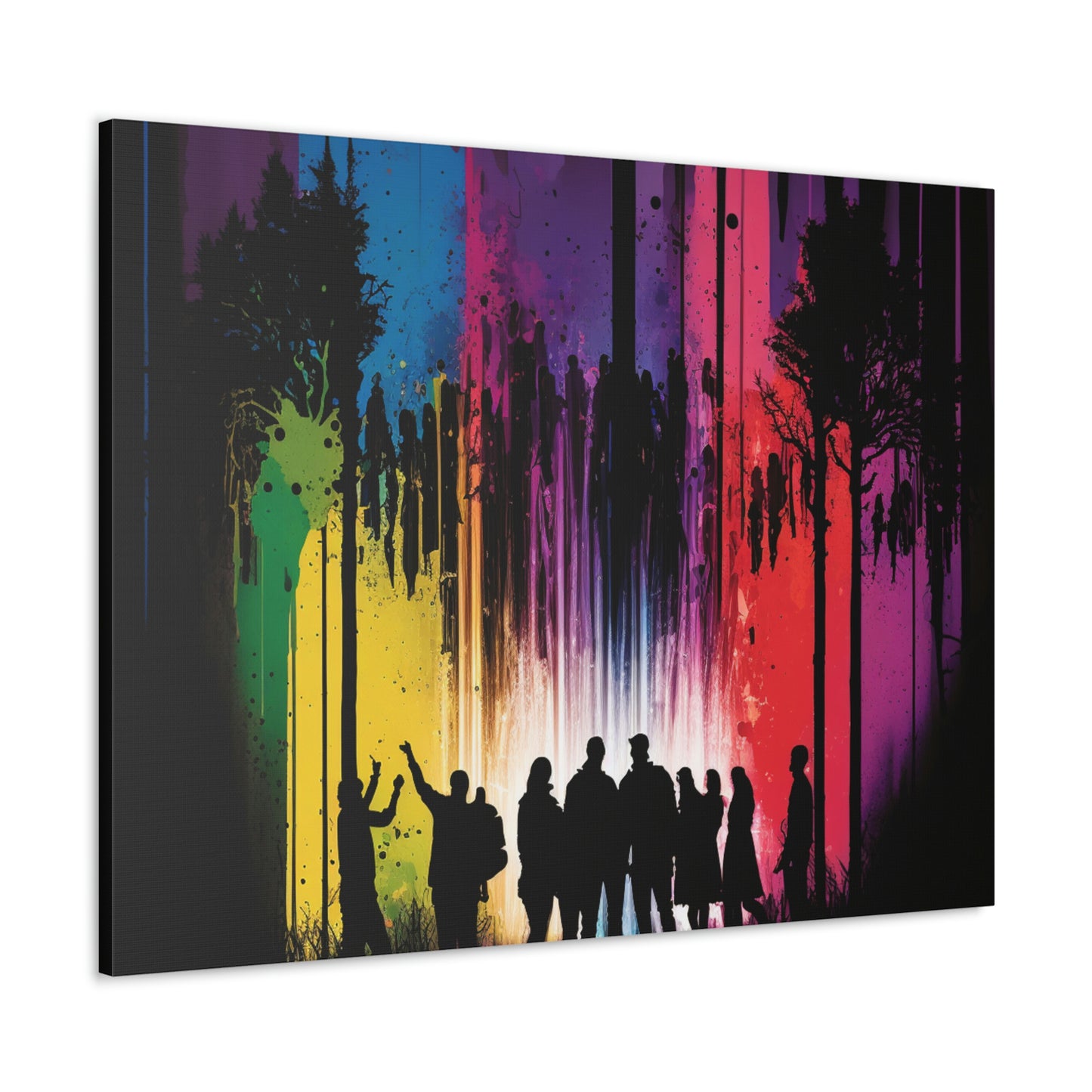 Canvas Gallery Wraps Silhouettes Color Party 3