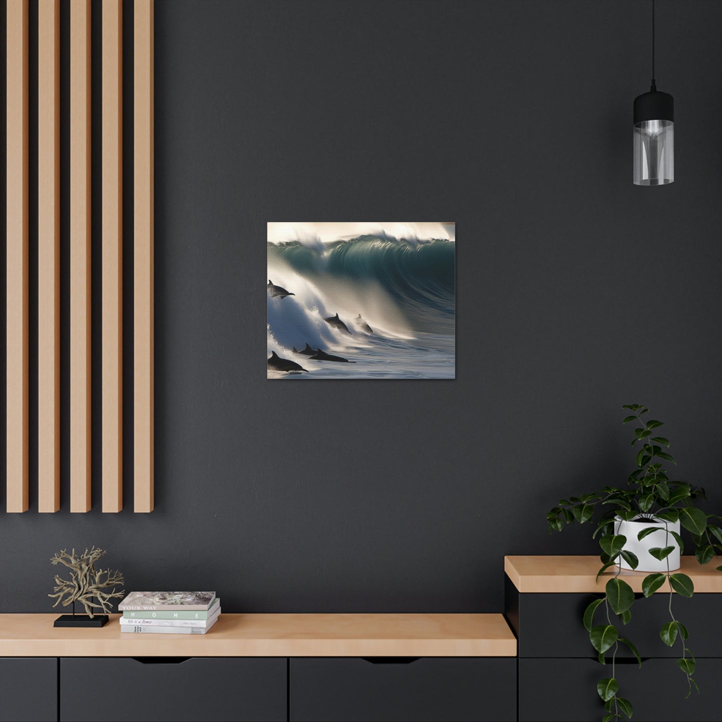 Canvas Gallery Wraps Dolphin Wave 2