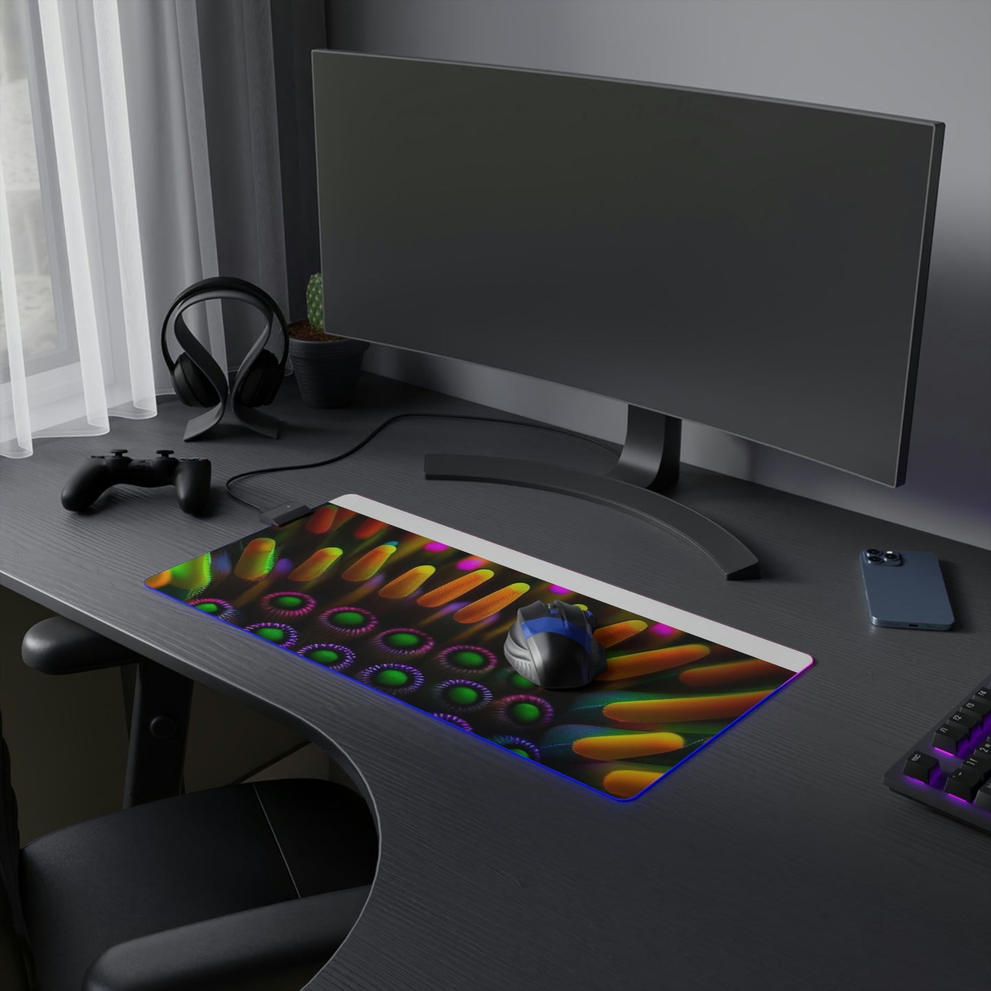 LED Gaming Mouse Pad Neon Square 4