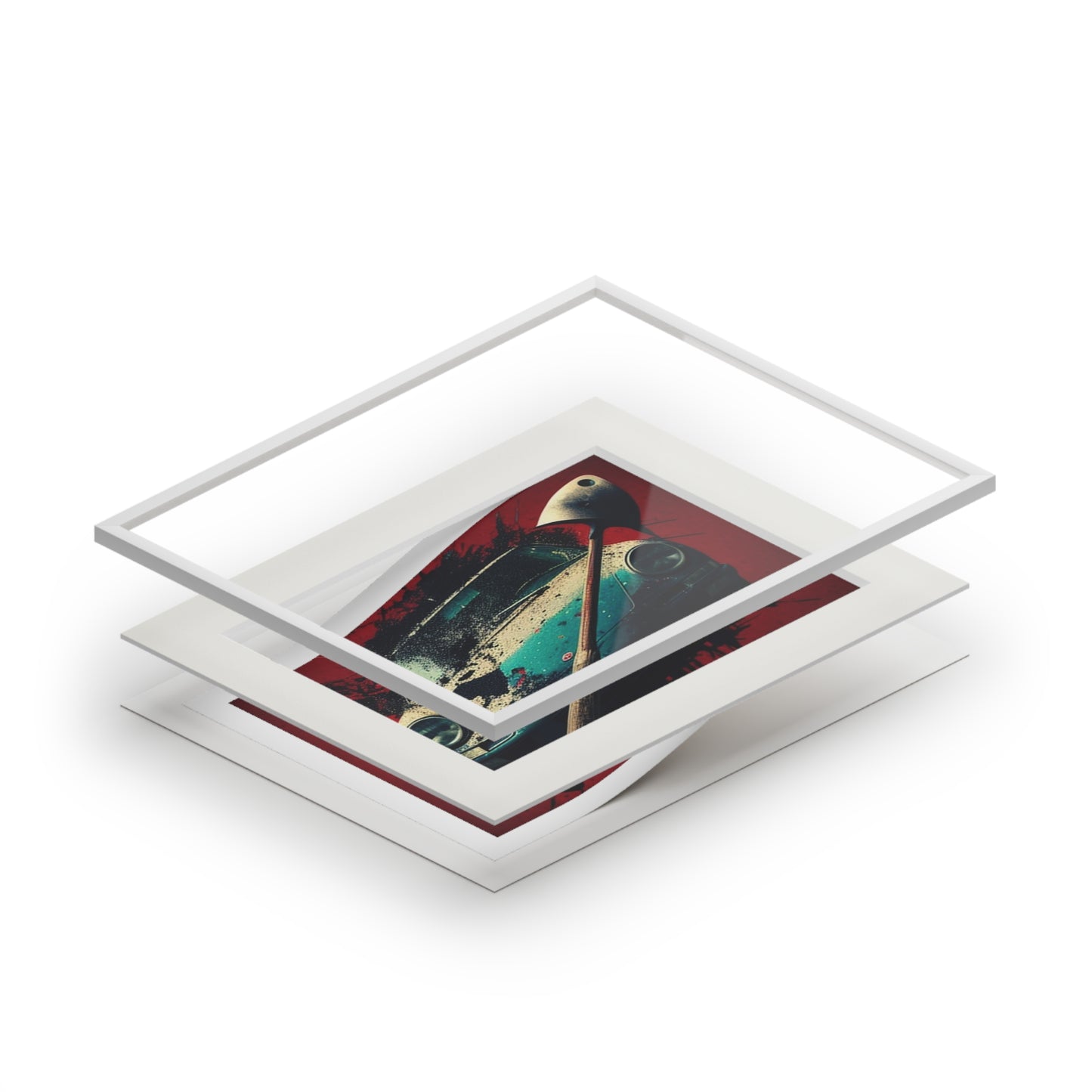 Fine Art Prints (Passepartout Paper Frame) Porsche Abstract 1