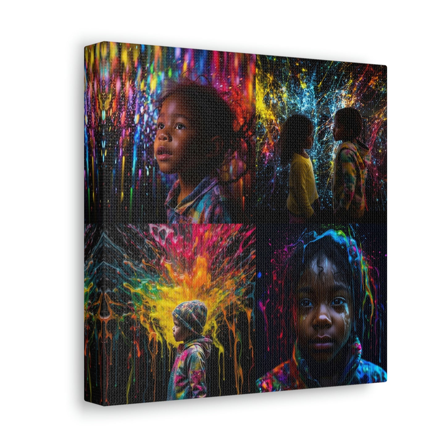 Canvas Gallery Wraps Kid Color Rain 4 Pack