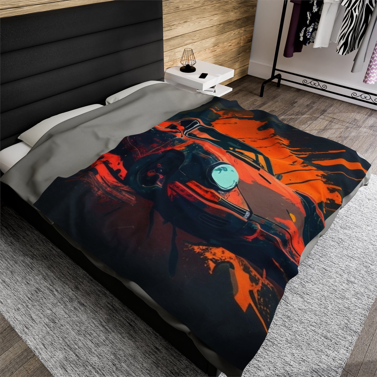 Velveteen Plush Blanket Porsche Abstract 3