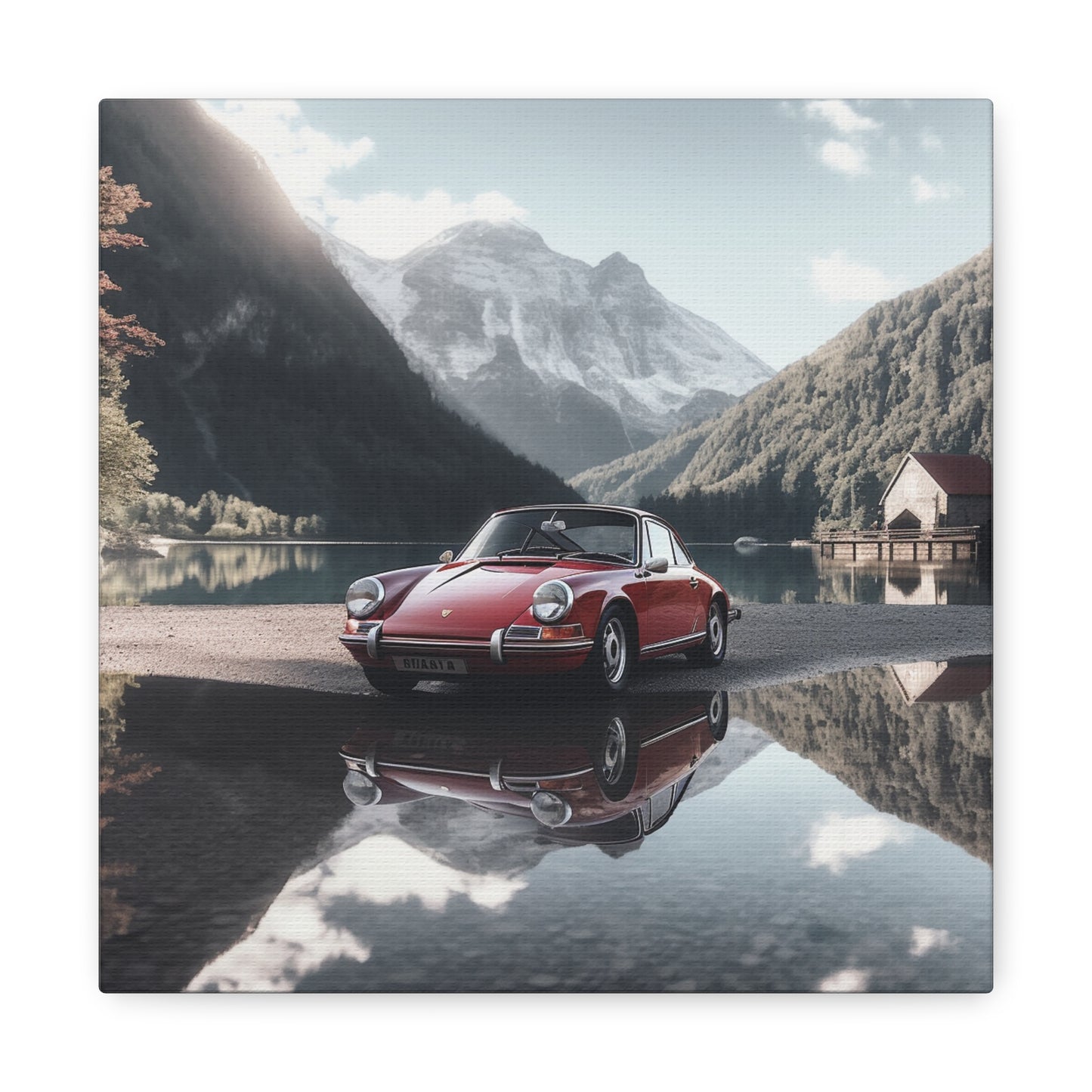 Canvas Gallery Wraps Porsche Lake 4 pack