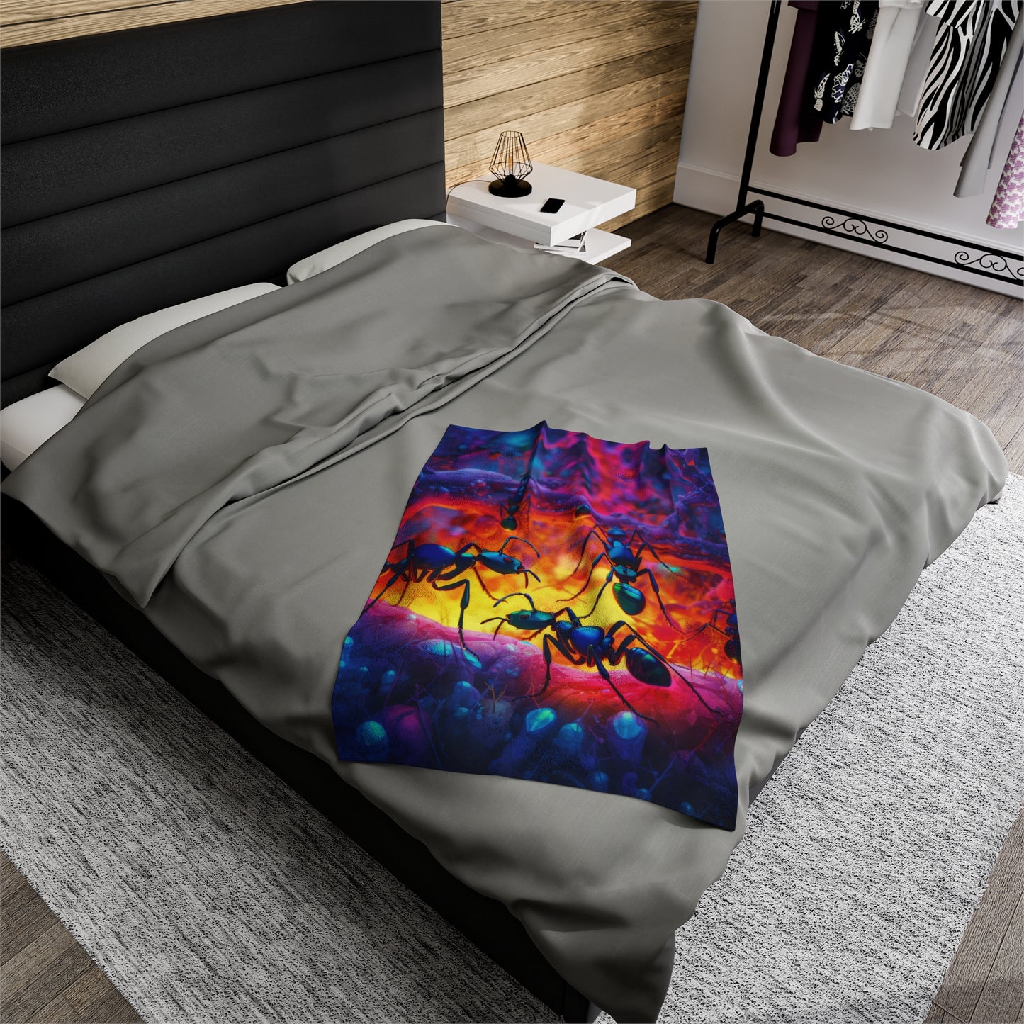 Velveteen Plush Blanket Ants Home 3