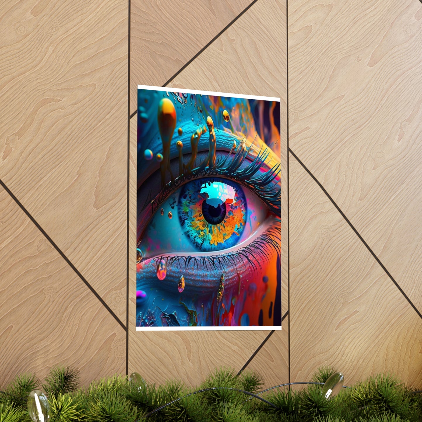 Premium Matte Vertical Posters Macro Eye Photo 1