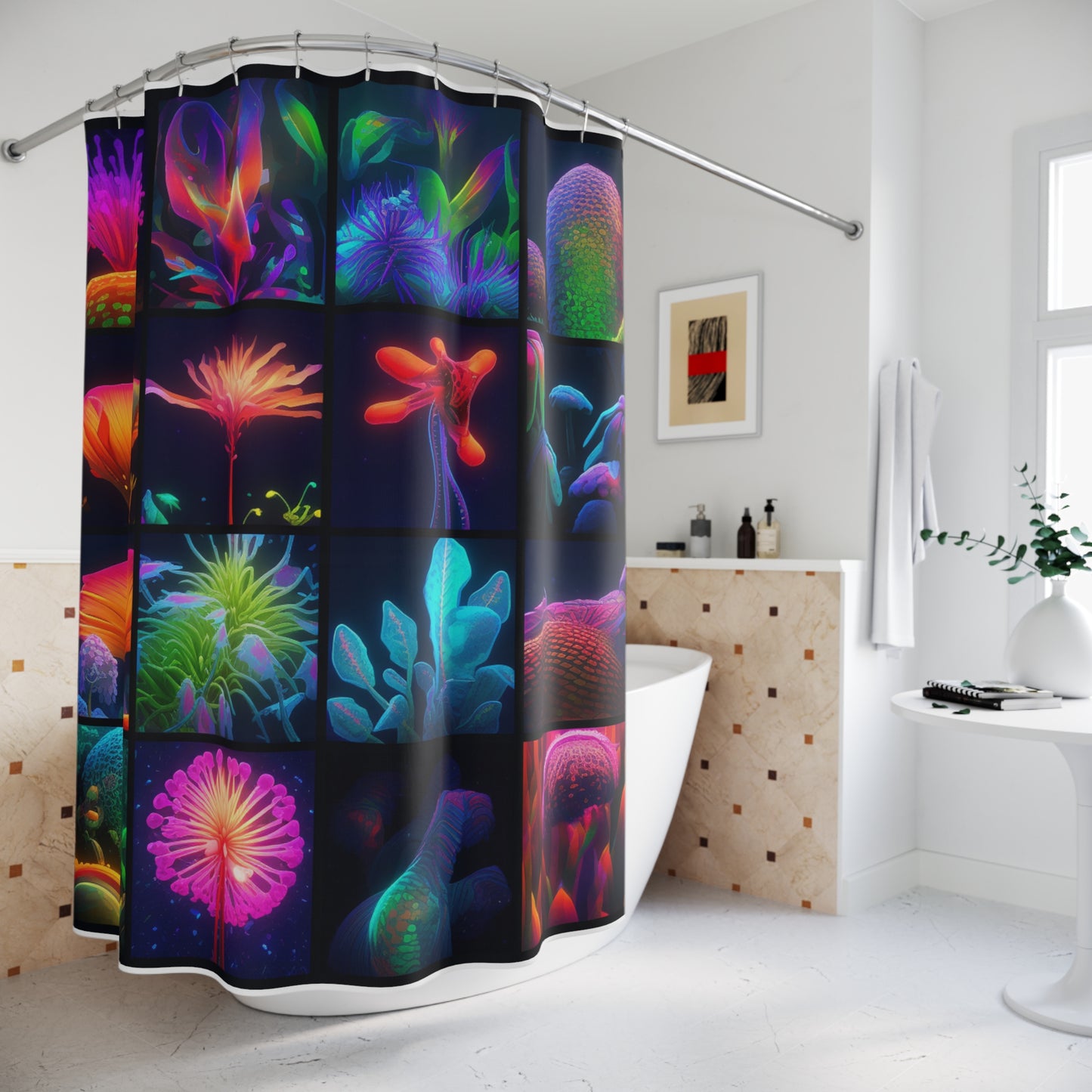 Polyester Shower Curtain Macro Life Photo 3