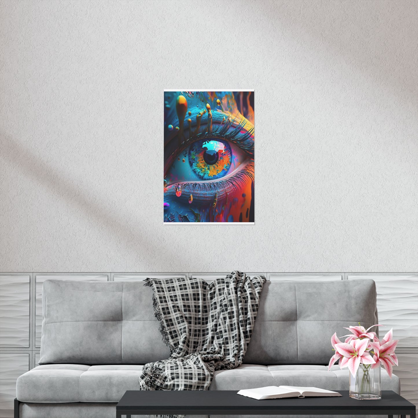 Premium Matte Vertical Posters Macro Eye Photo 1