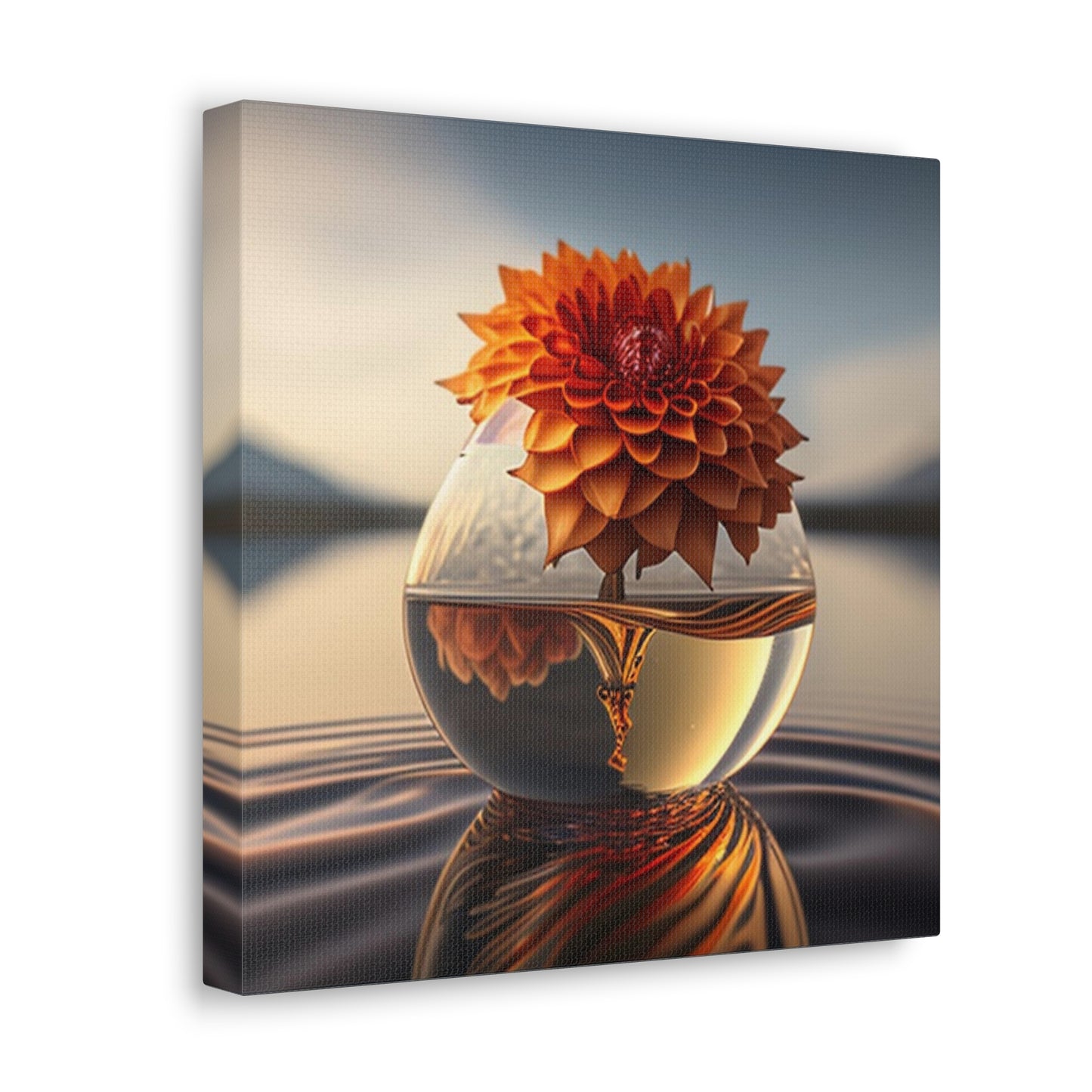 Canvas Gallery Wraps Dahlia Orange 1