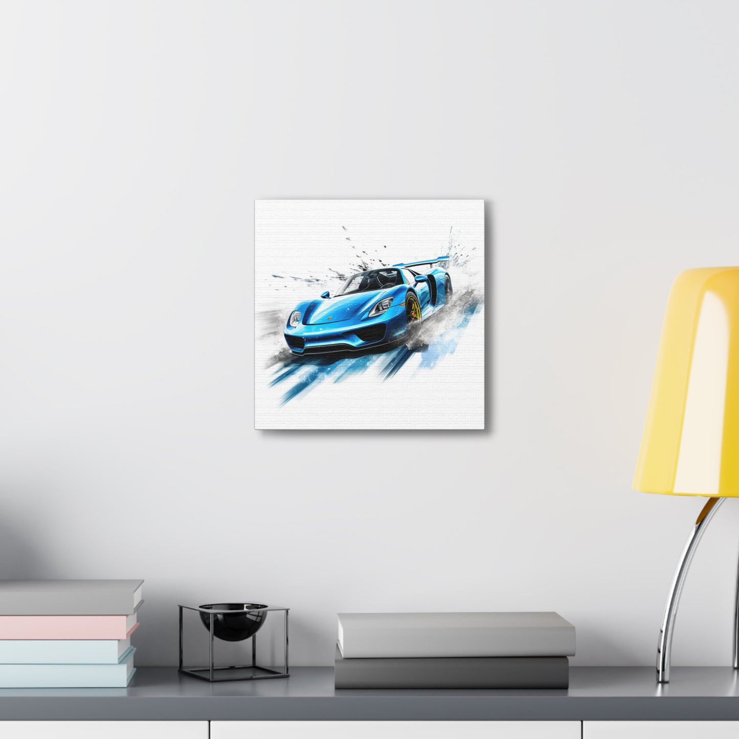 Canvas Gallery Wraps 918 Spyder with white background driving fast on water 3