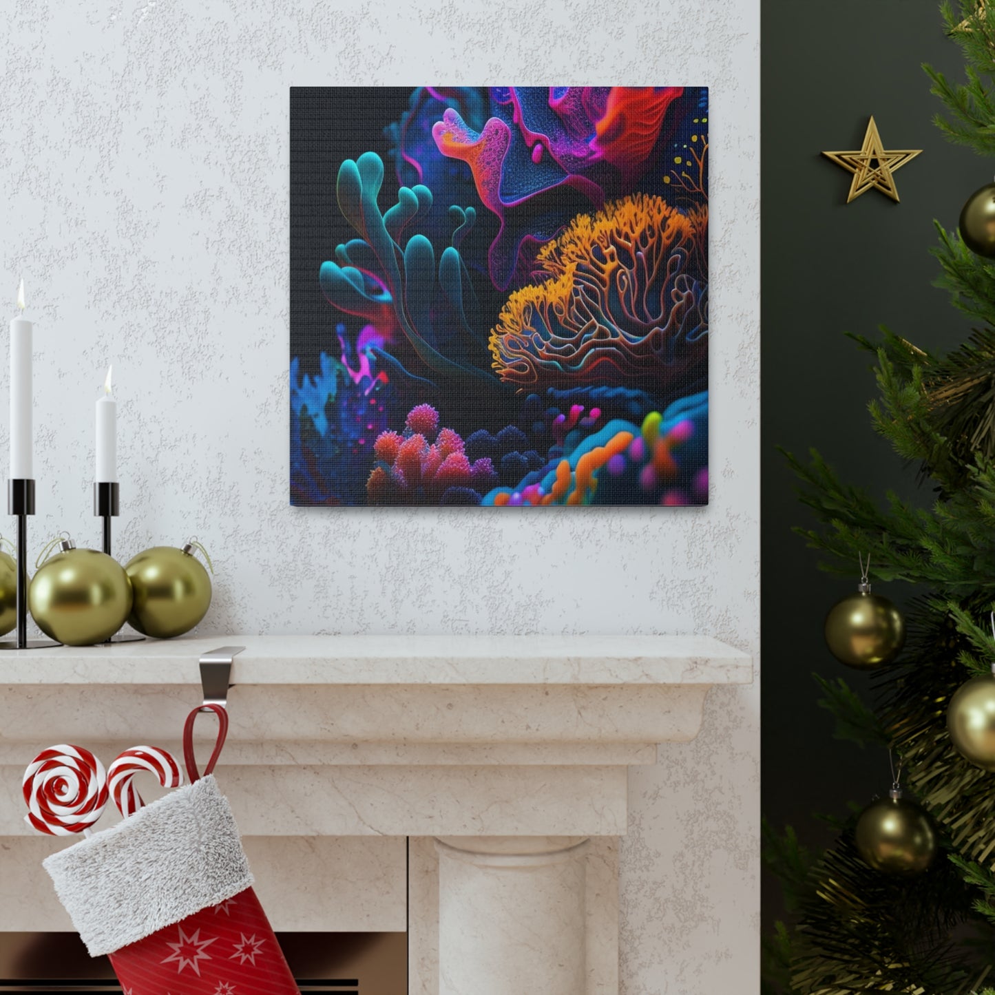 Canvas Gallery Wraps Macro Coral Reef 2