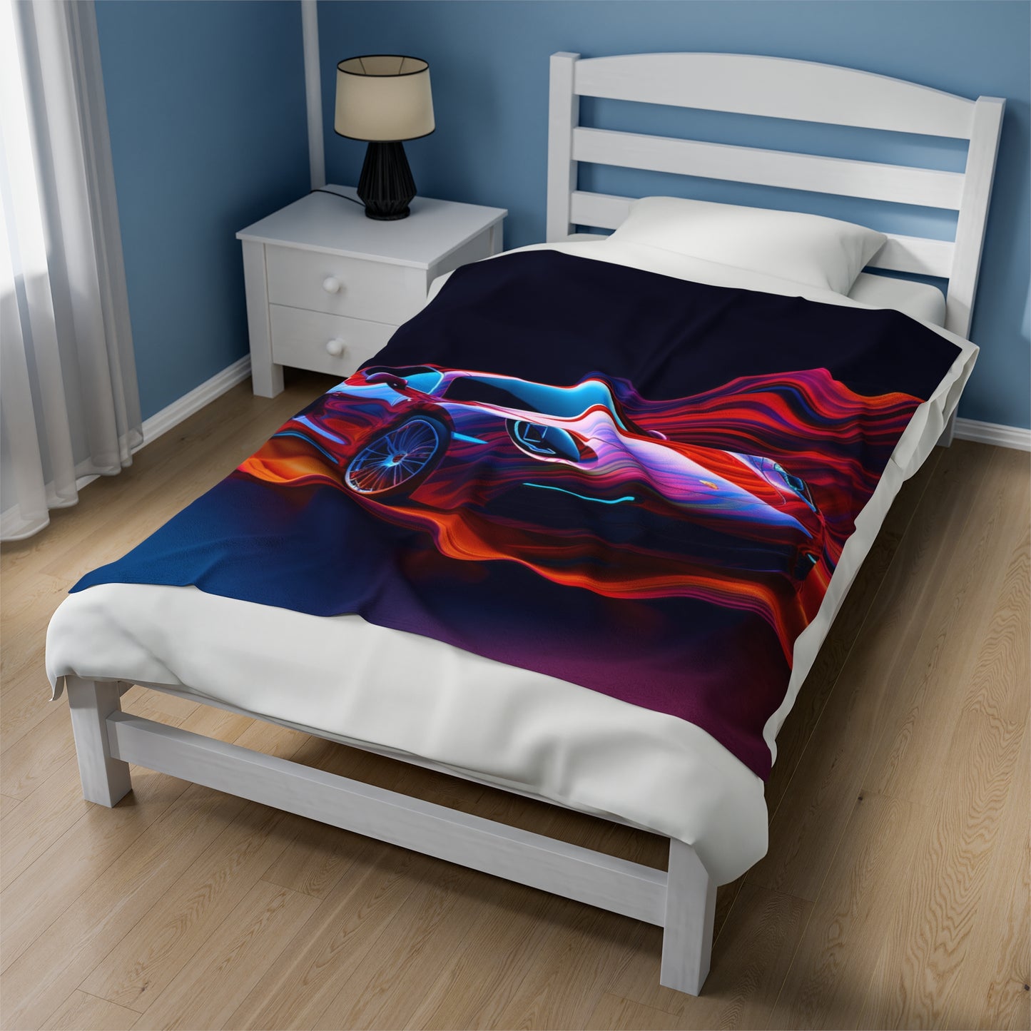 Velveteen Plush Blanket Porsche Water Fusion 4