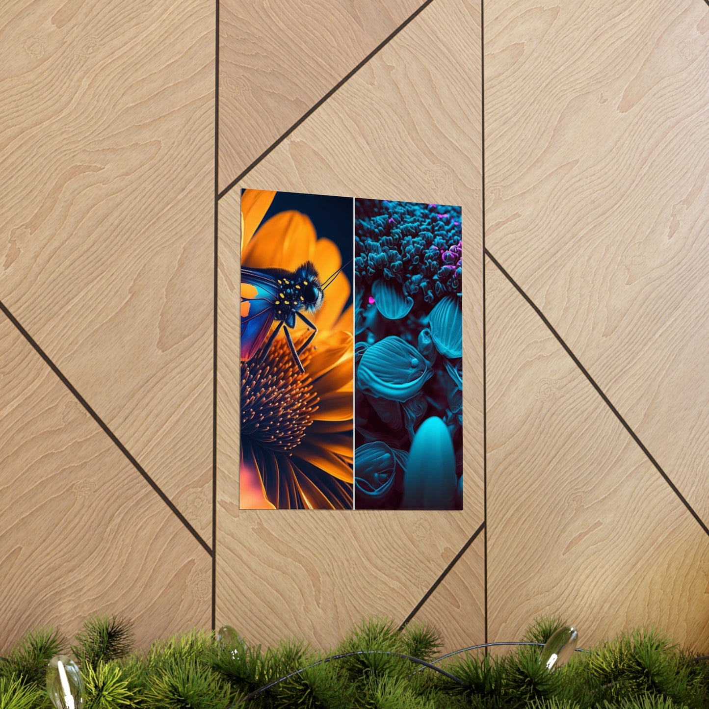 Premium Matte Vertical Posters Macro Reef Florescent 1