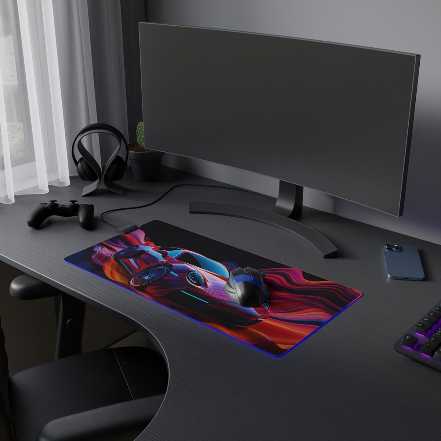 LED Gaming Mouse Pad Porsche Water Fusion 4