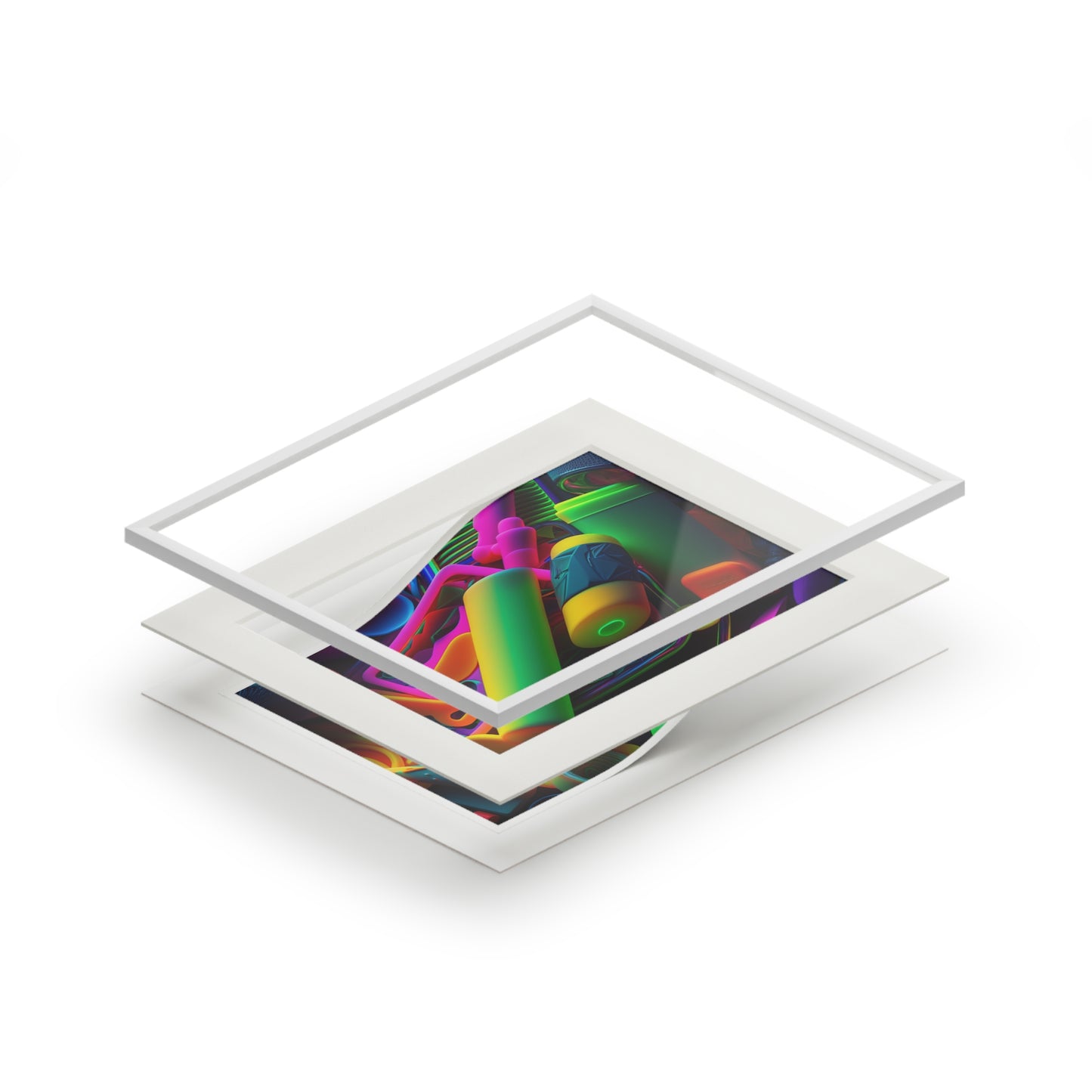 Fine Art Prints (Passepartout Paper Frame) Neon Glow 3