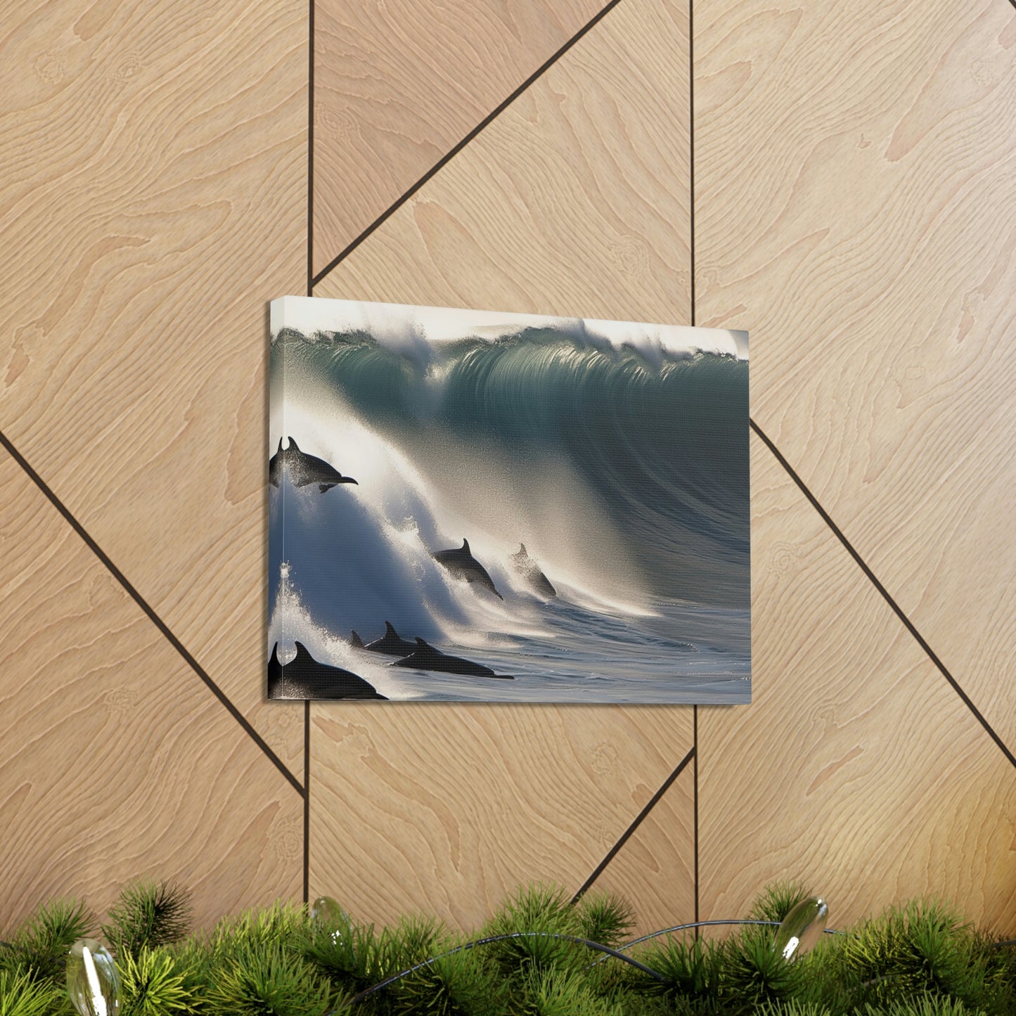 Canvas Gallery Wraps Dolphin Wave 2