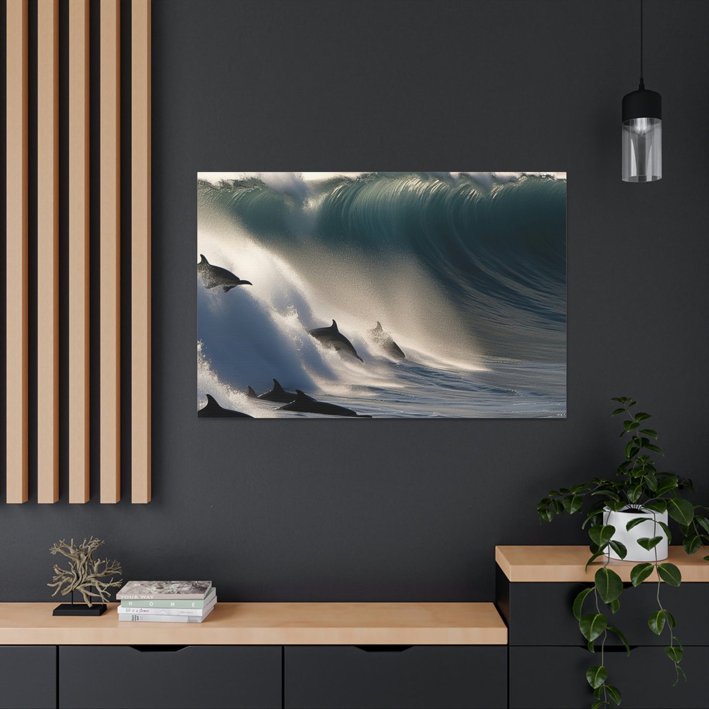 Canvas Gallery Wraps Dolphin Wave 2