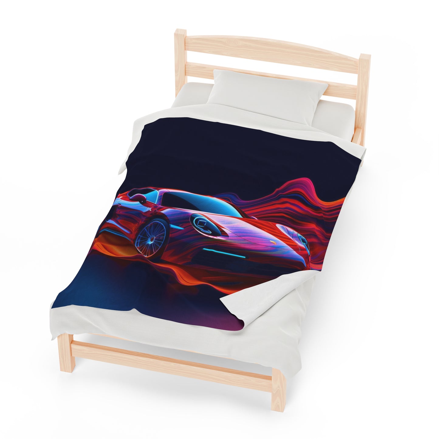 Velveteen Plush Blanket Porsche Water Fusion 4