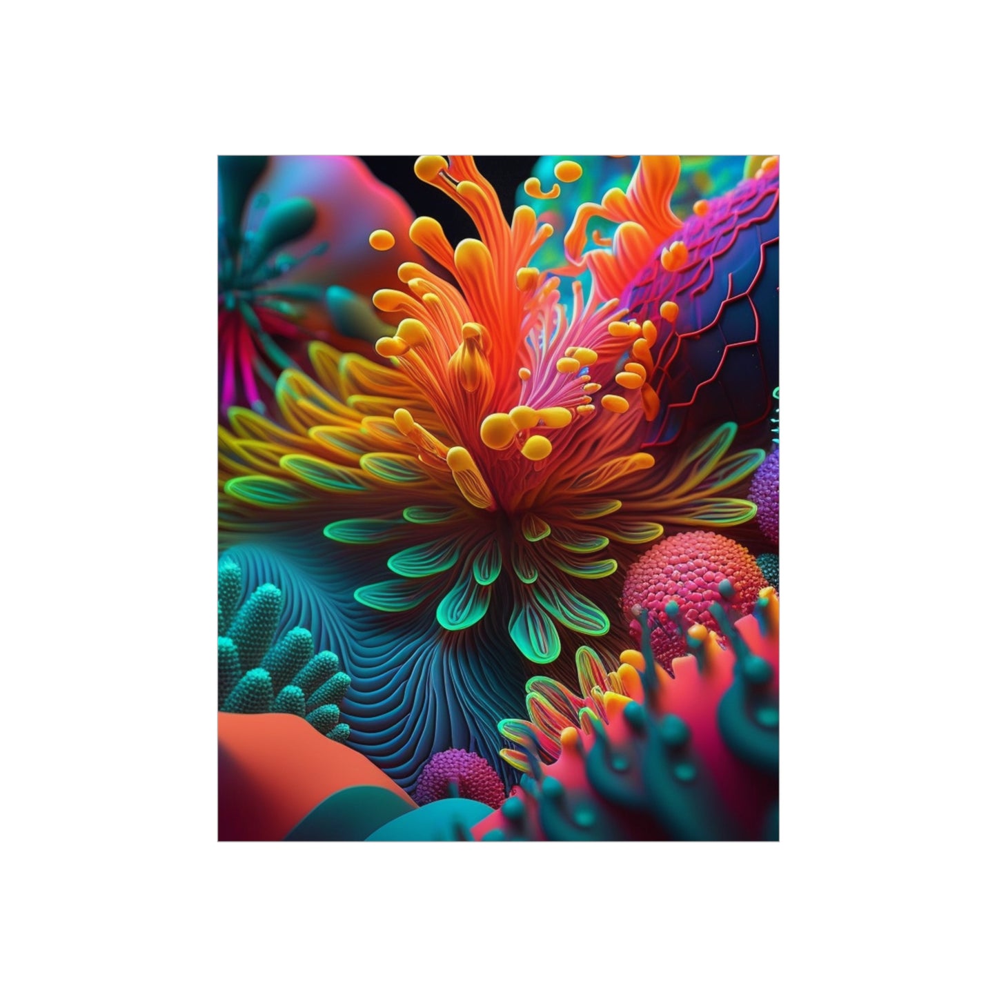 Premium Matte Vertical Posters Ocean Life Macro 3