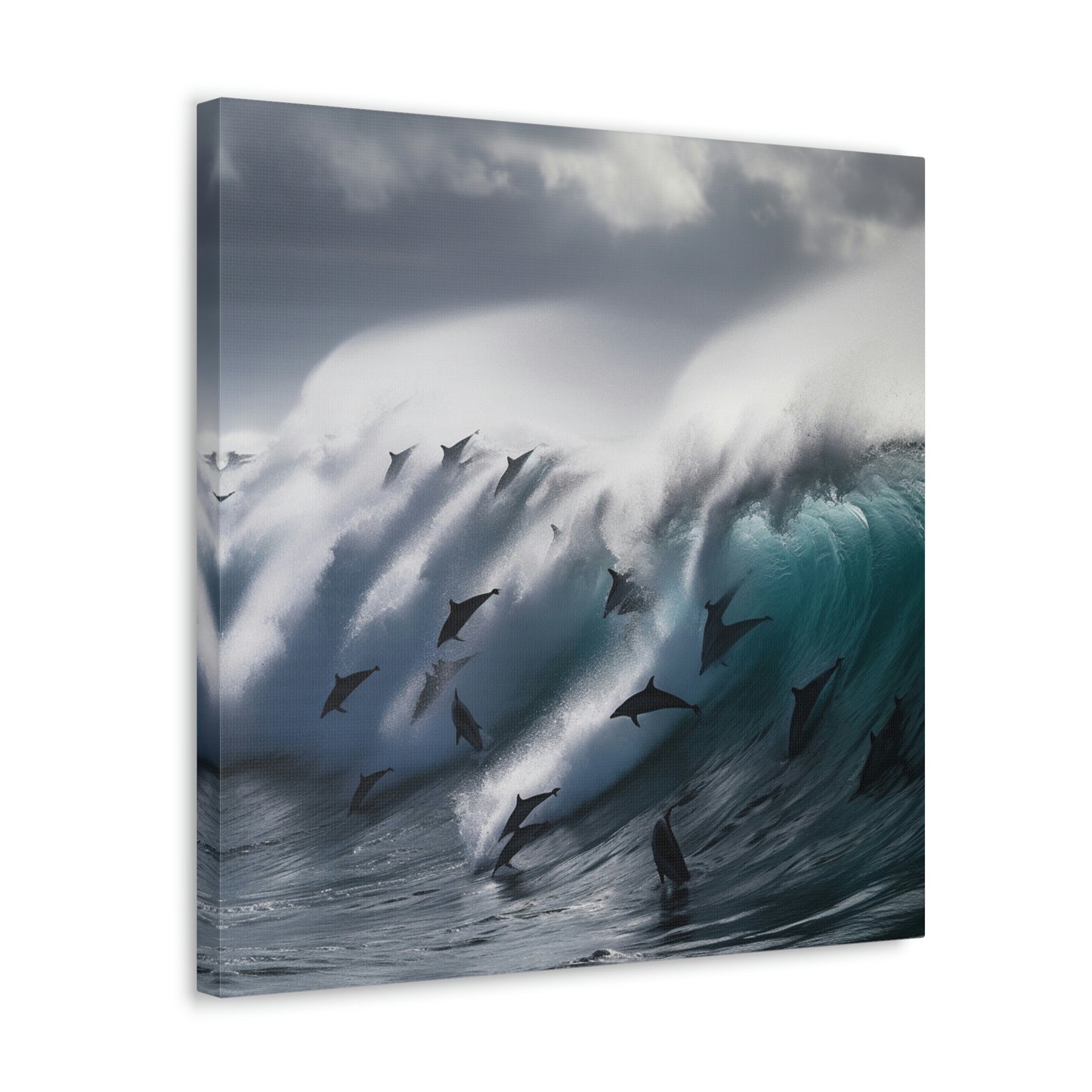 Canvas Gallery Wraps Dolphin Wave 1