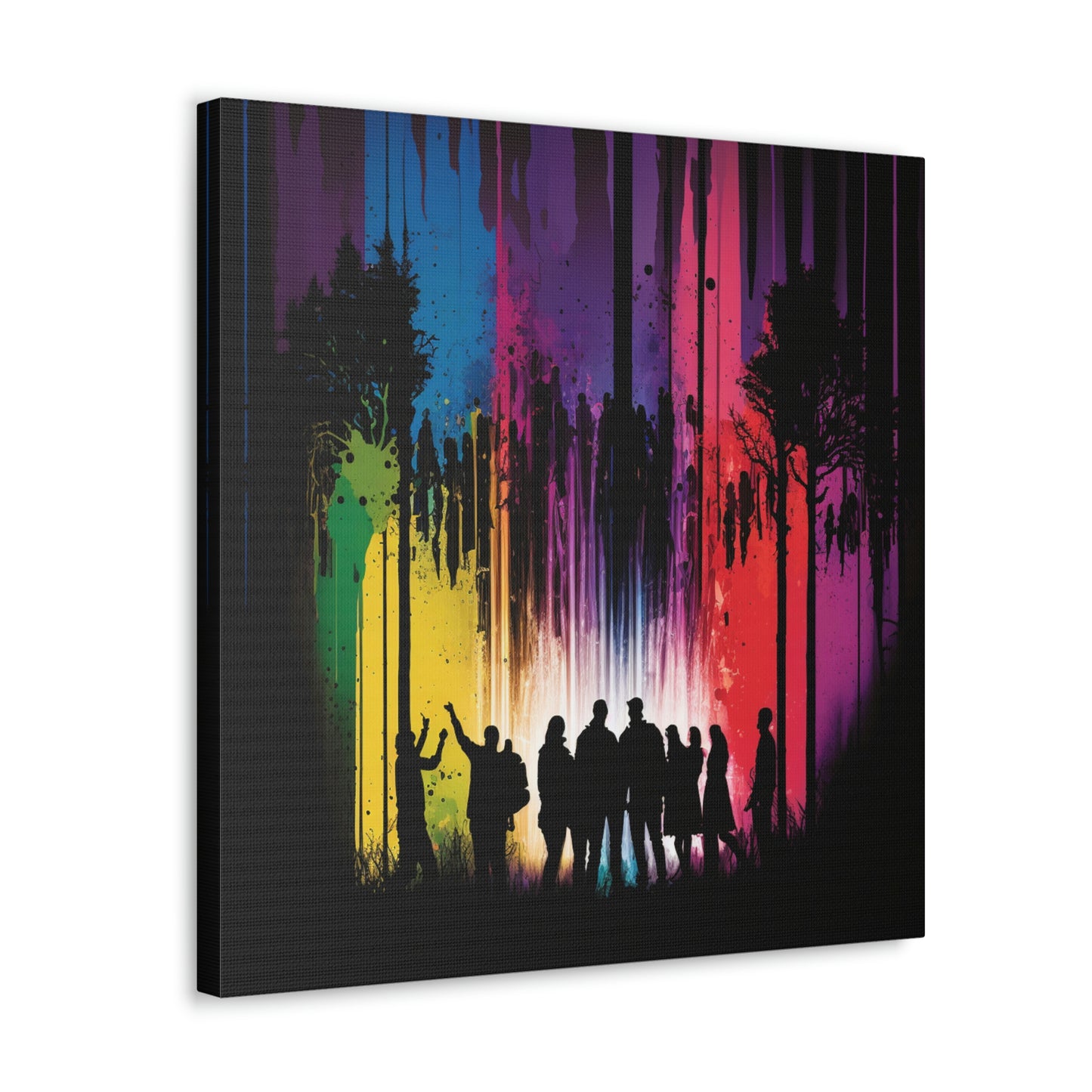 Canvas Gallery Wraps Silhouettes Color Party 3