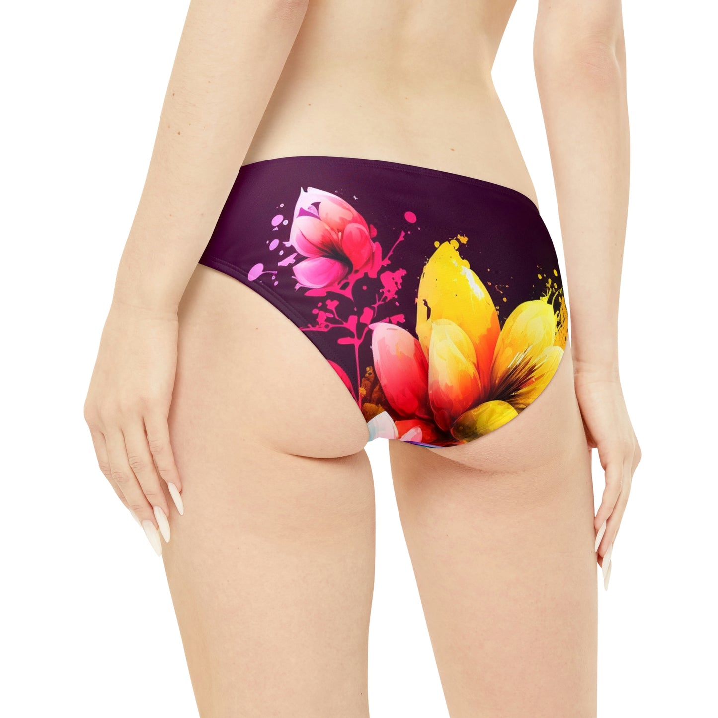 Strappy Bikini Set (AOP) Bright Spring Flowers 3