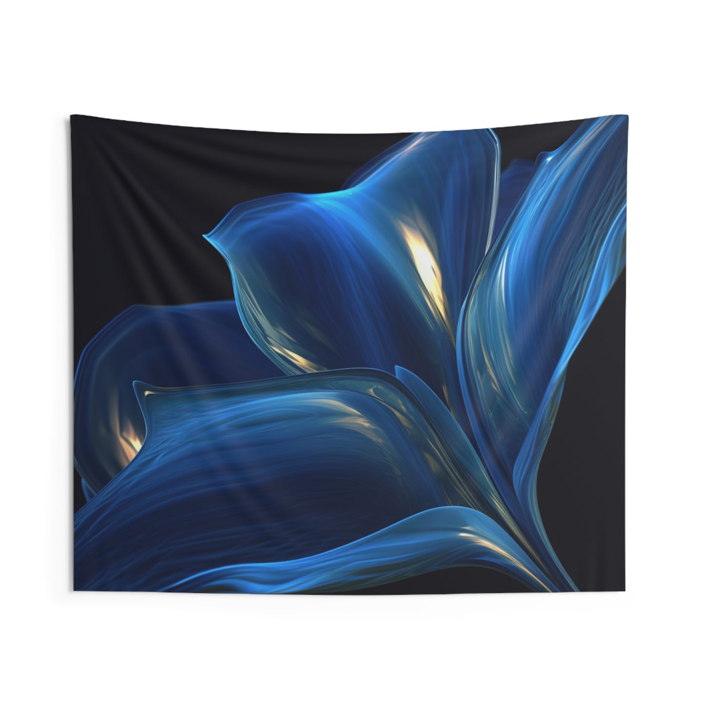 Indoor Wall Tapestries Abstract Blue Tulip 1