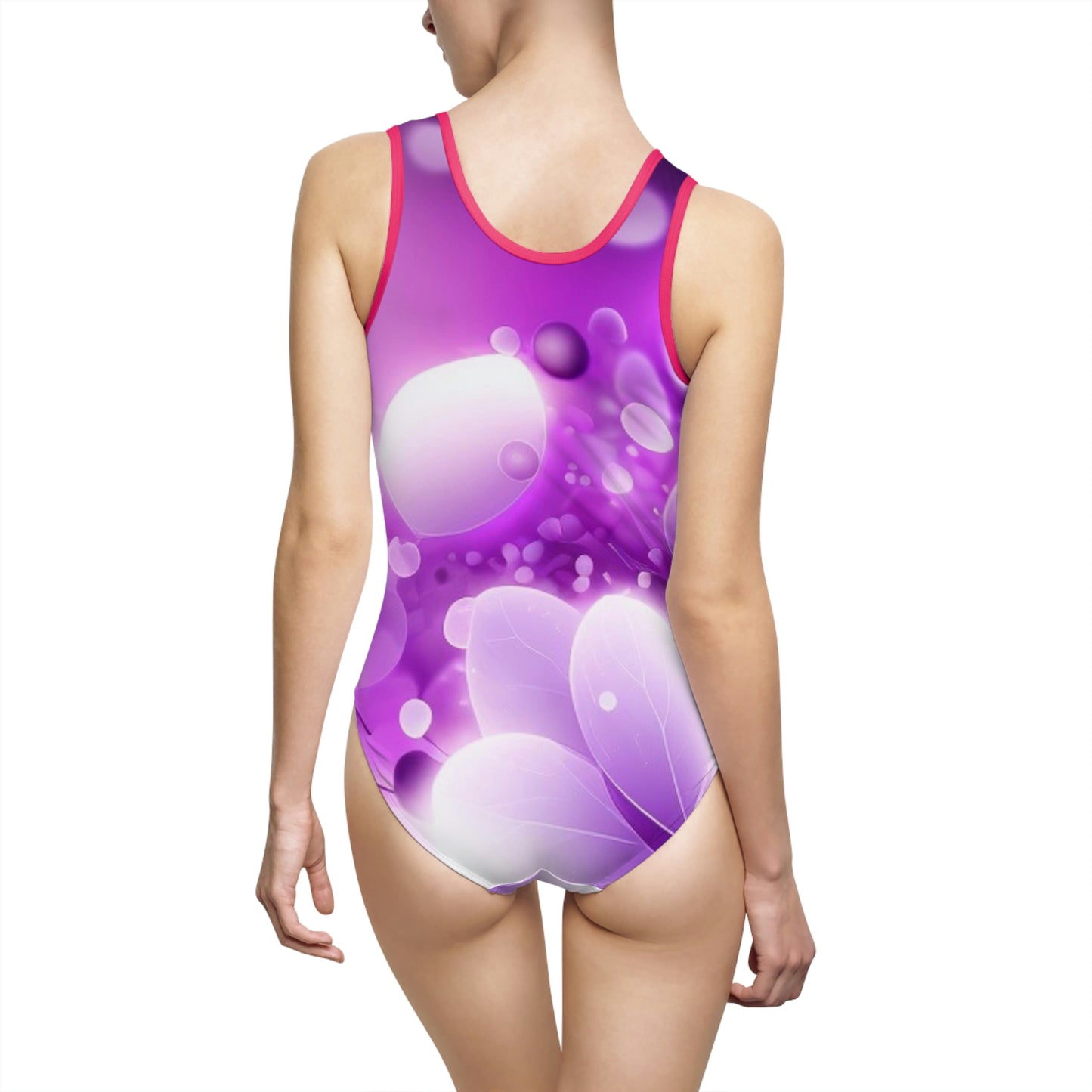 Women's Classic One-Piece Swimsuit (AOP) M Rose light purple 2