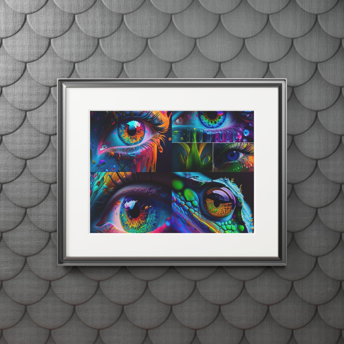 Fine Art Prints (Passepartout Paper Frame) Macro Eye Photo 5