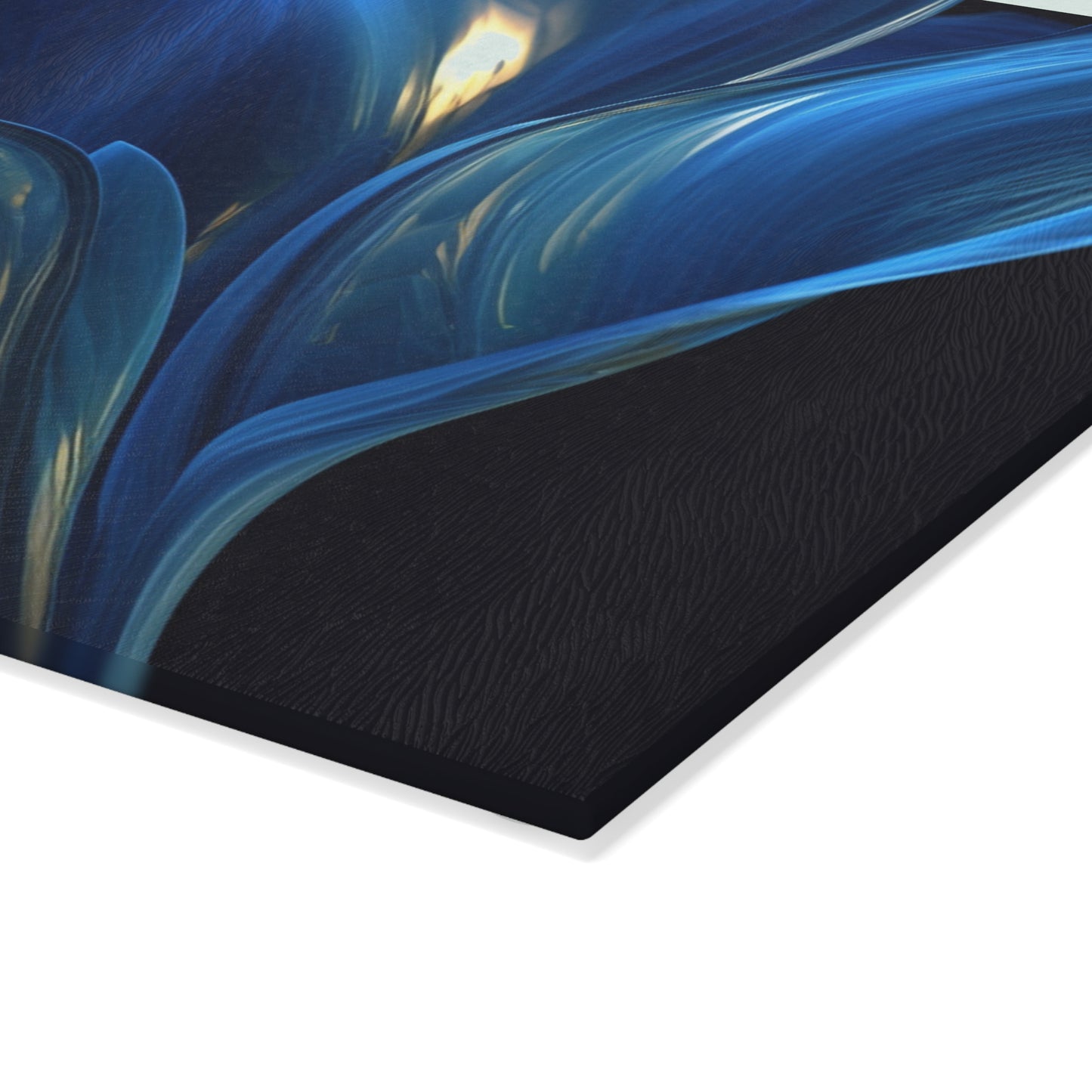 Glass Cutting Board Abstract Blue Tulip 1