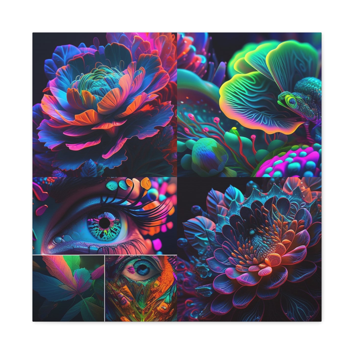 Canvas Gallery Wraps Neon Florescent Glow