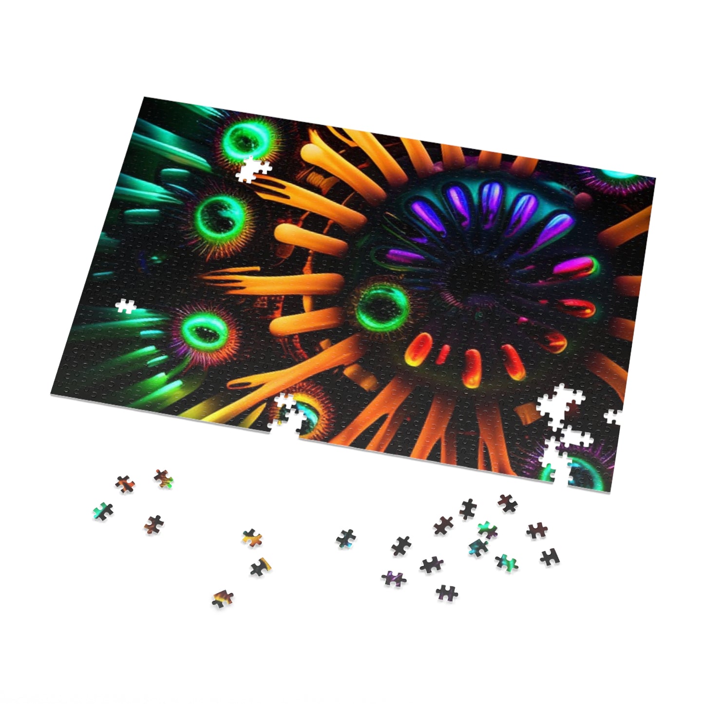 Jigsaw Puzzle (30, 110, 252, 500,1000-Piece) Neon Macro 3