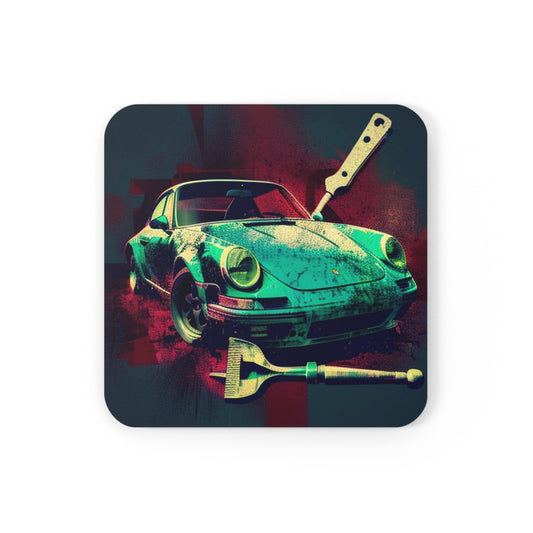 Cork Back Coaster Porsche Abstract 4