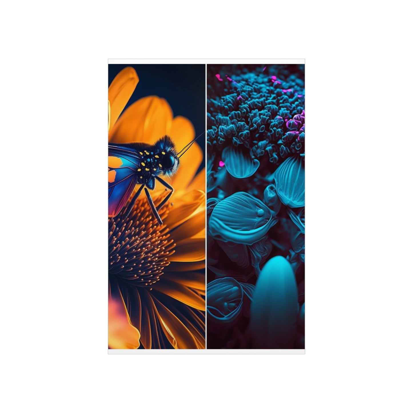 Premium Matte Vertical Posters Macro Reef Florescent 1