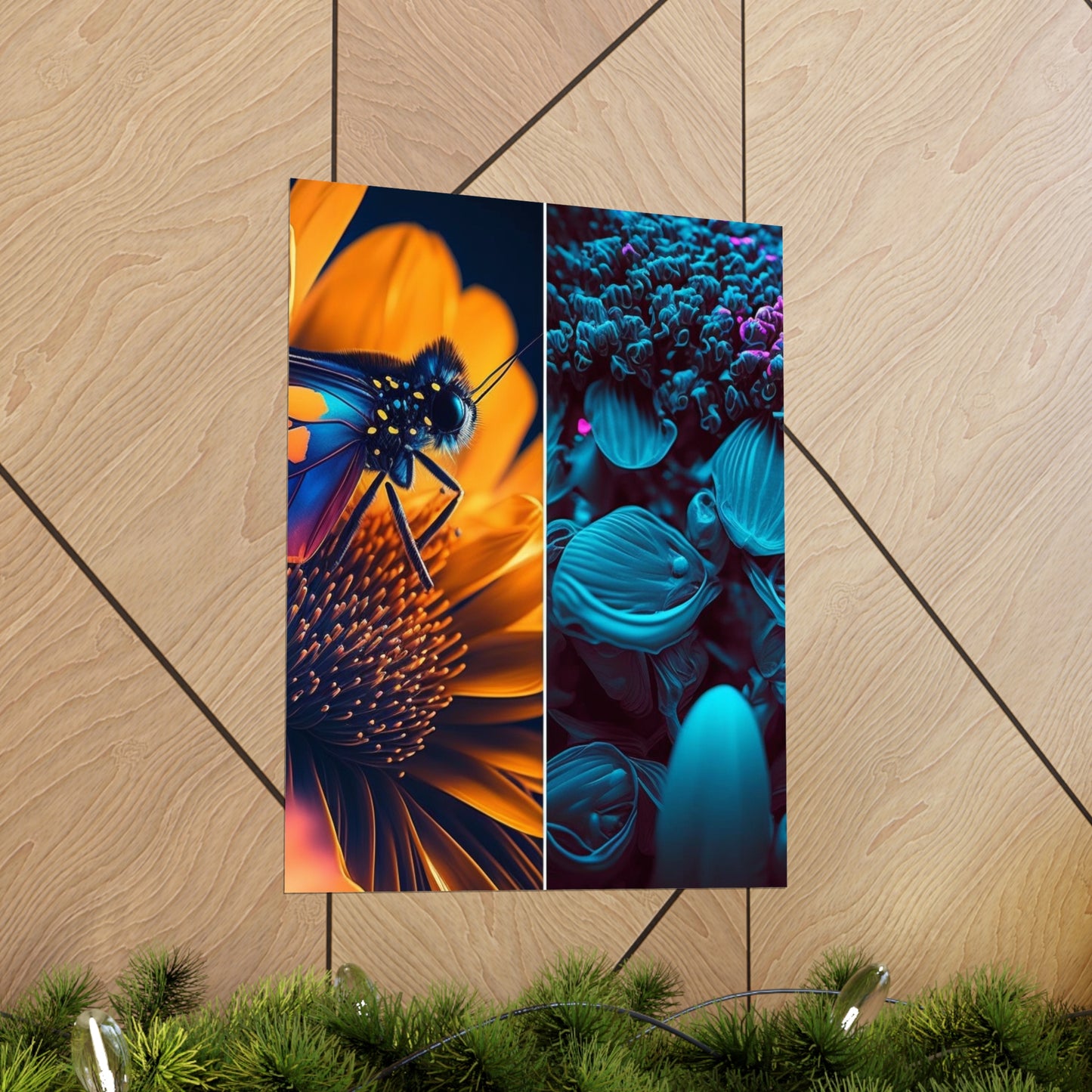 Premium Matte Vertical Posters Macro Reef Florescent 1