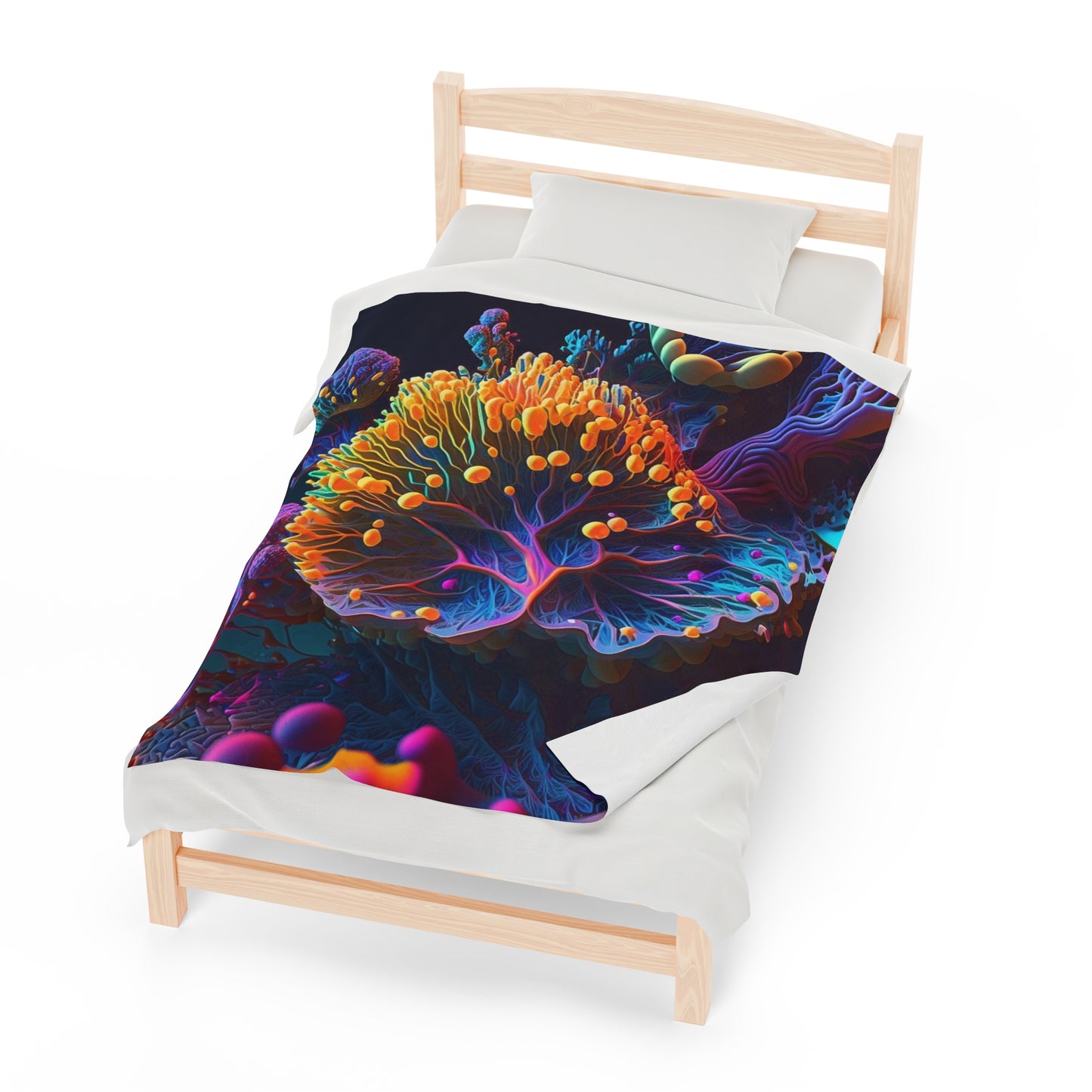 Velveteen Plush Blanket Ocean Life Macro 1