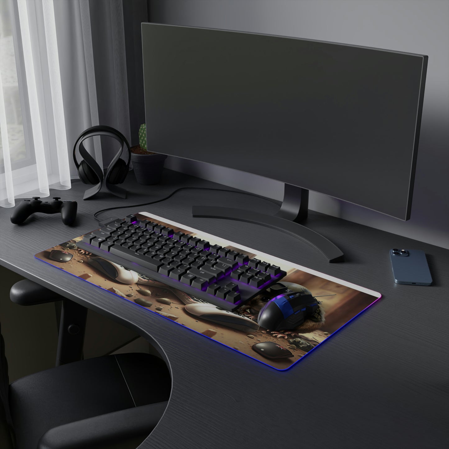 LED Gaming Mouse Pad Mouse Attack 2