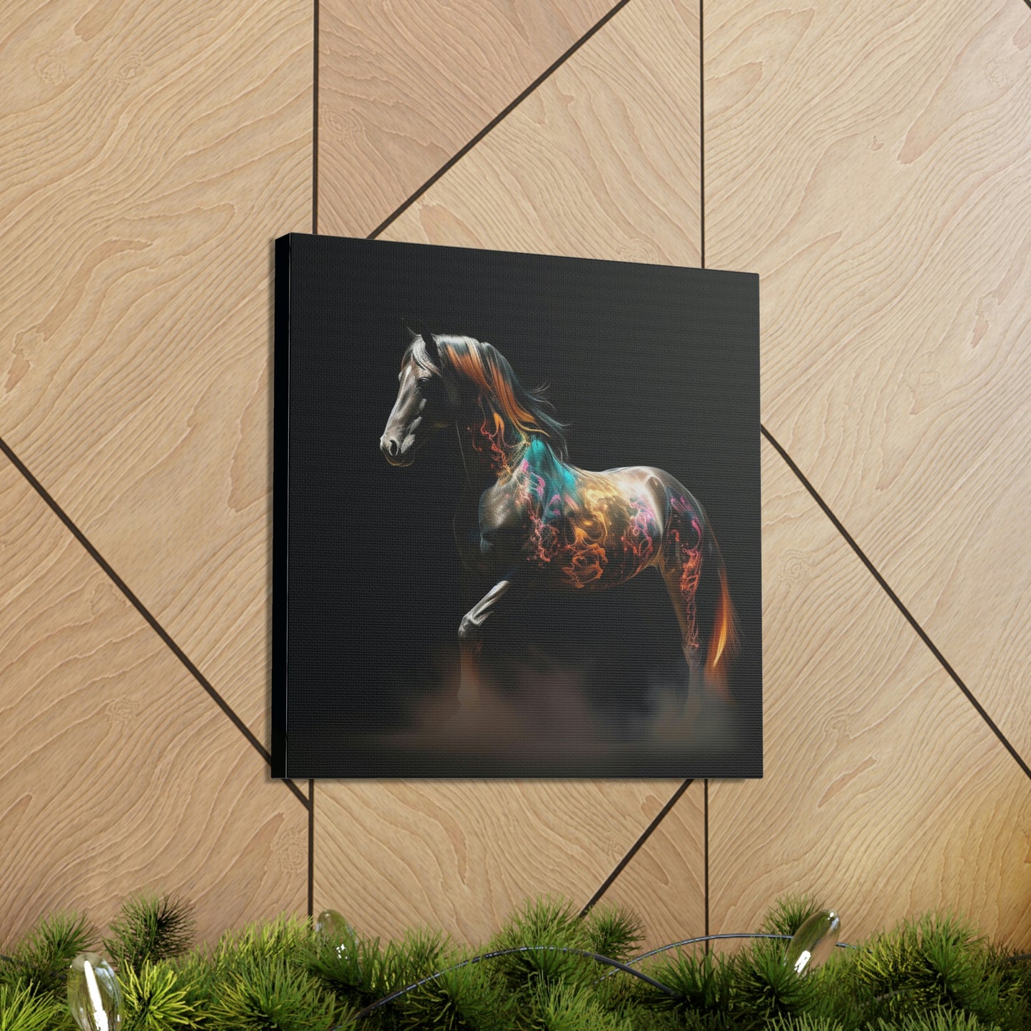 Canvas Gallery Wraps Horses smoke 4