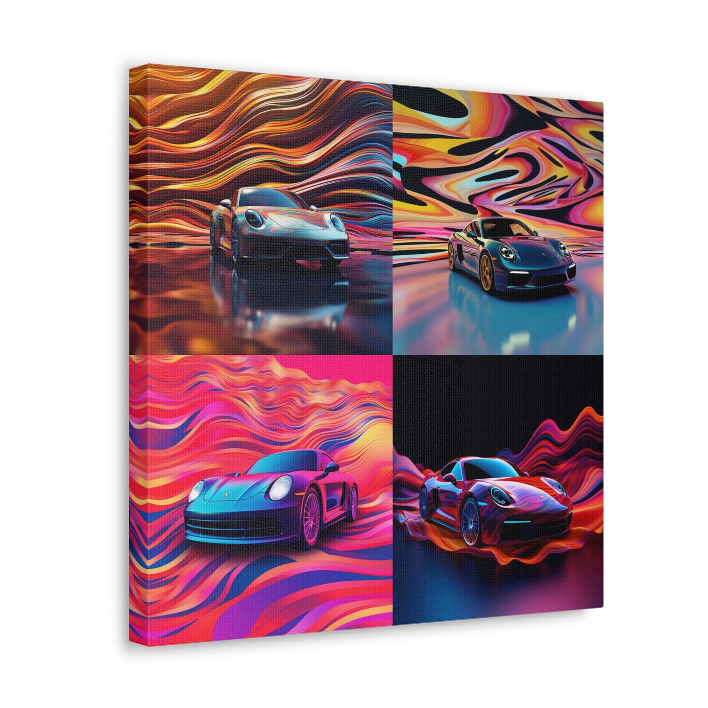 Canvas Gallery Wraps Porsche Water Fusion 4 pack