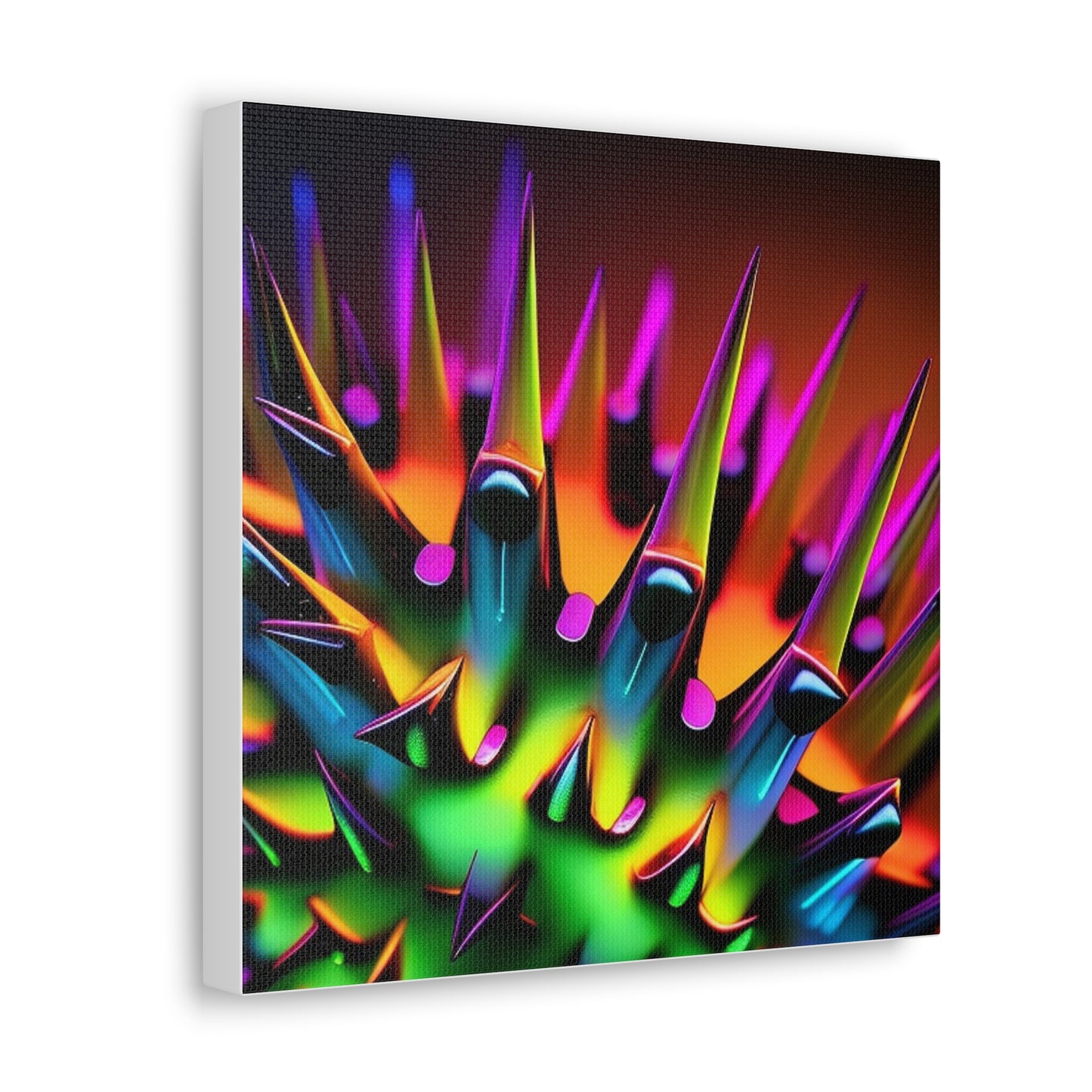 Canvas Gallery Wraps Macro Neon Spike 1