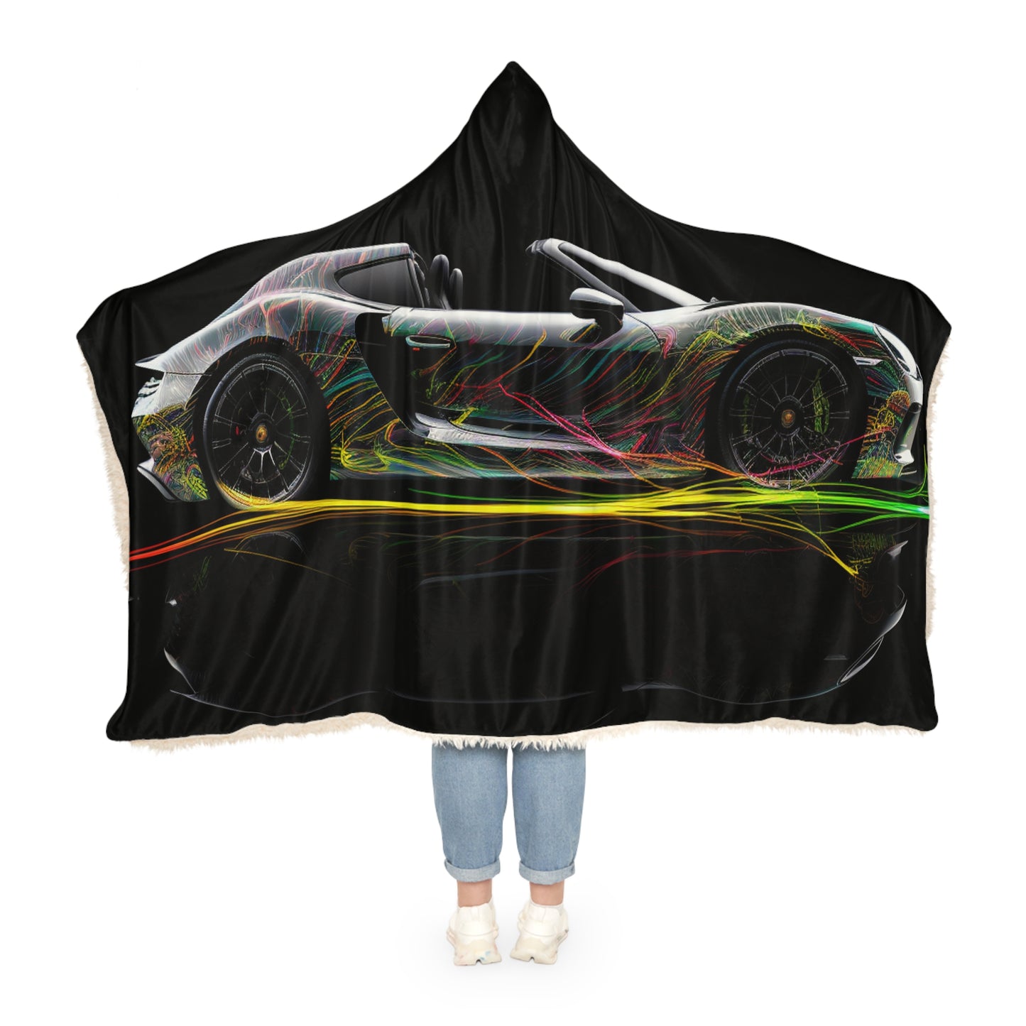 Snuggle Hooded Blanket Porsche Line 1