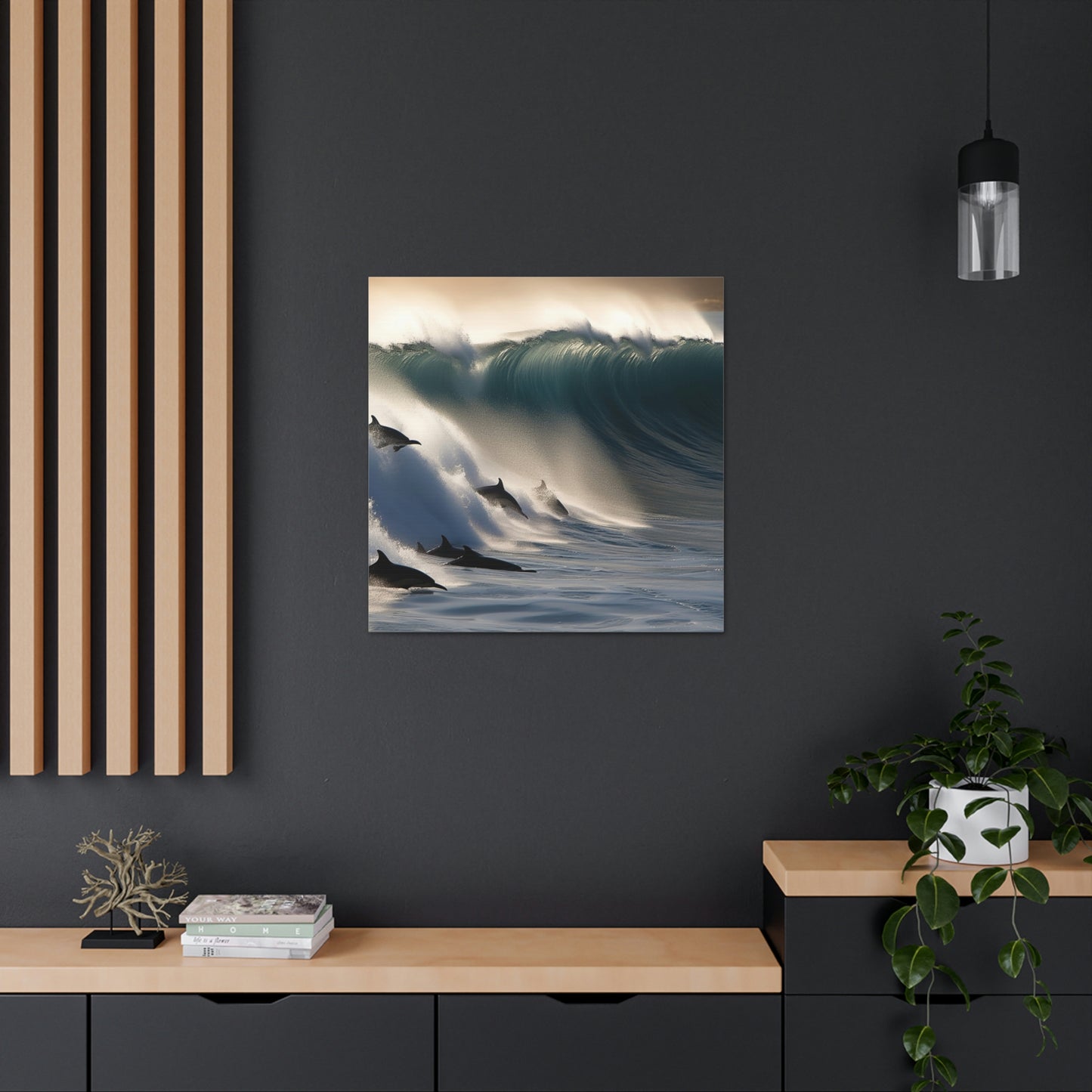 Canvas Gallery Wraps Dolphin Wave 2