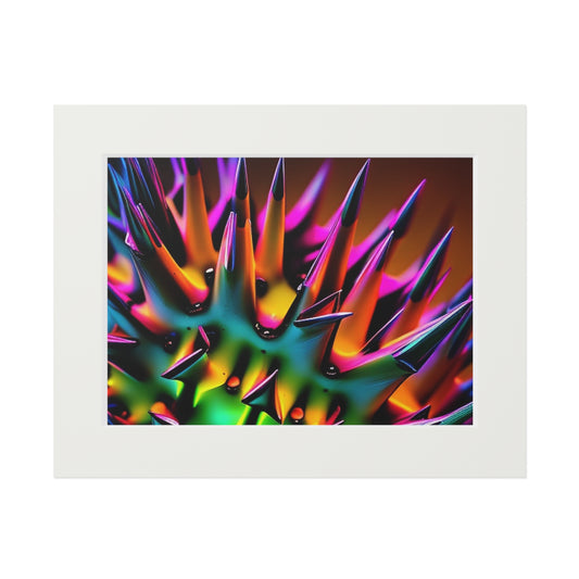 Fine Art Prints (Passepartout Paper Frame) Macro Neon Spike 3