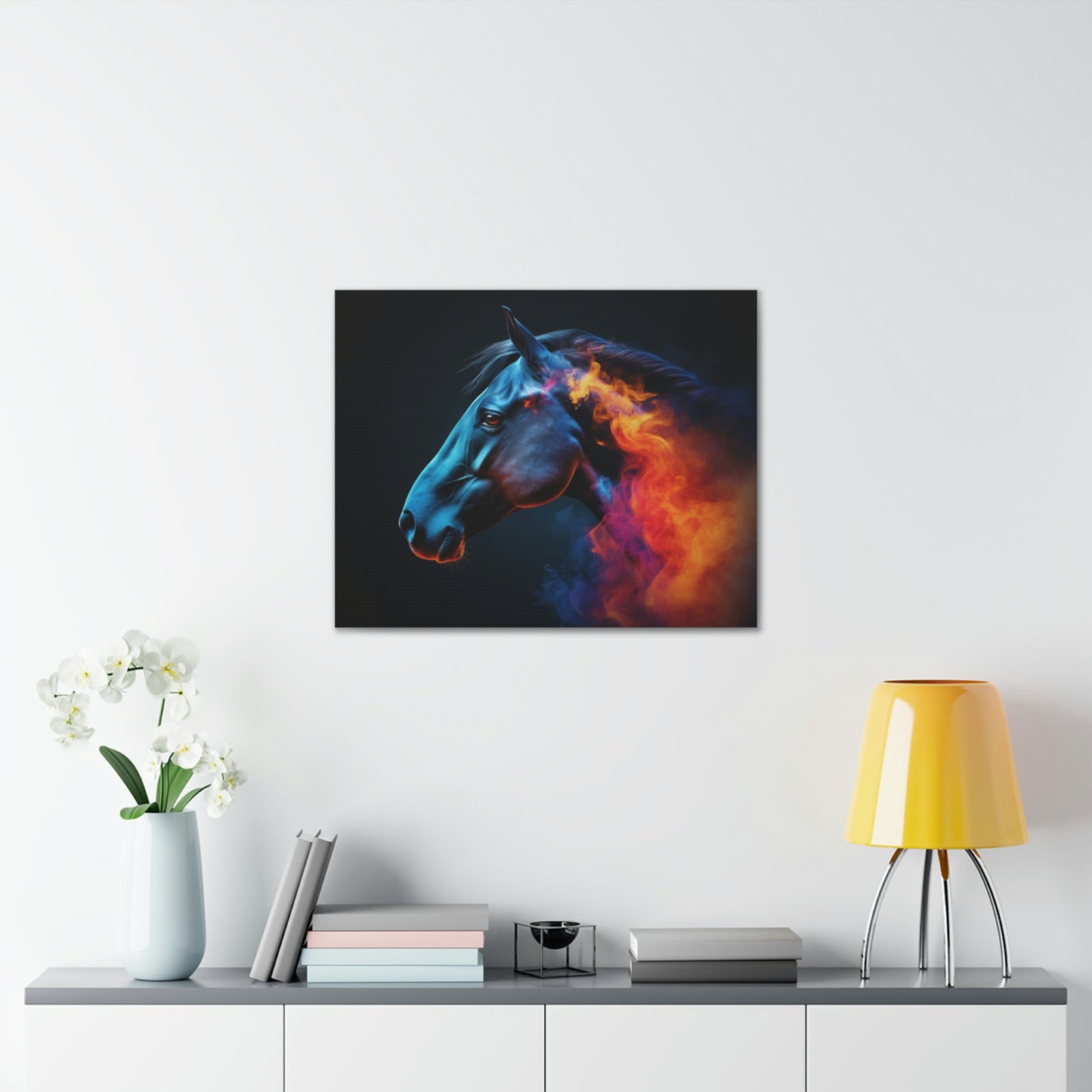 Canvas Gallery Wraps Neon Horses 4