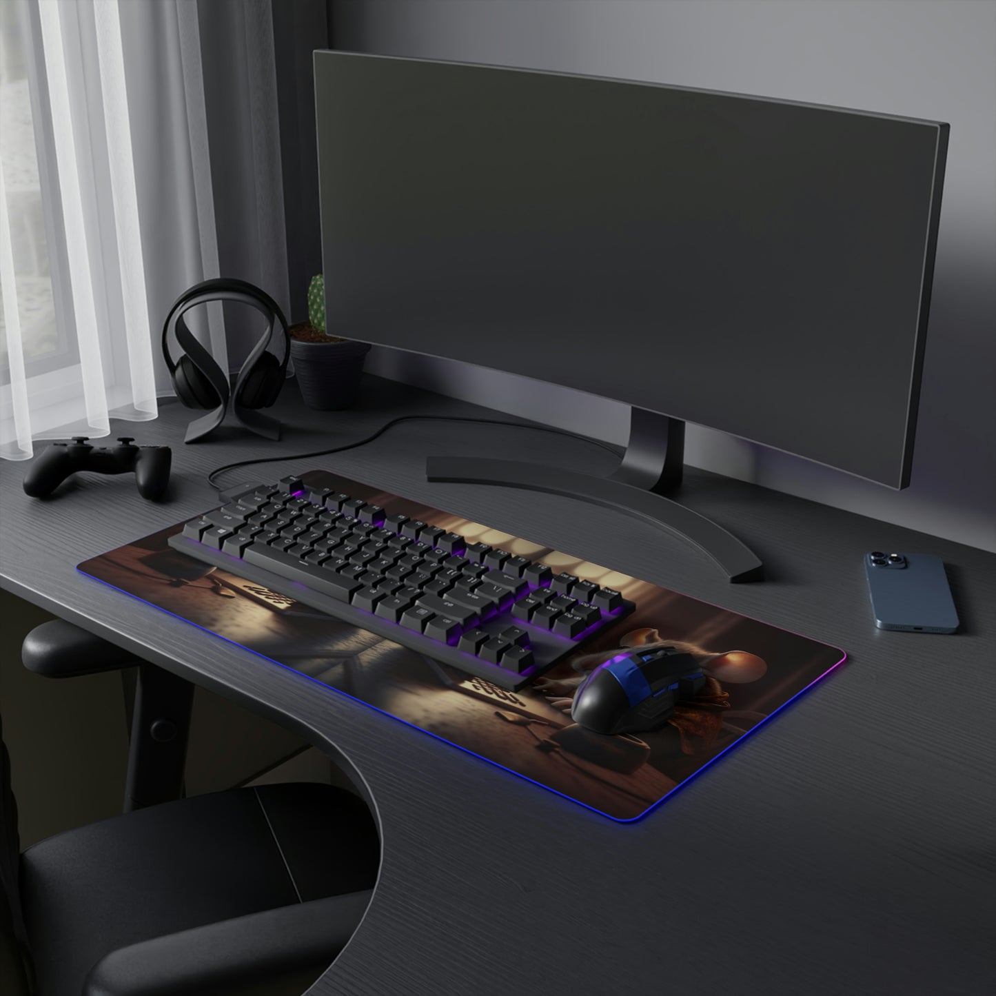 LED Gaming Mouse Pad PC Mouse 4