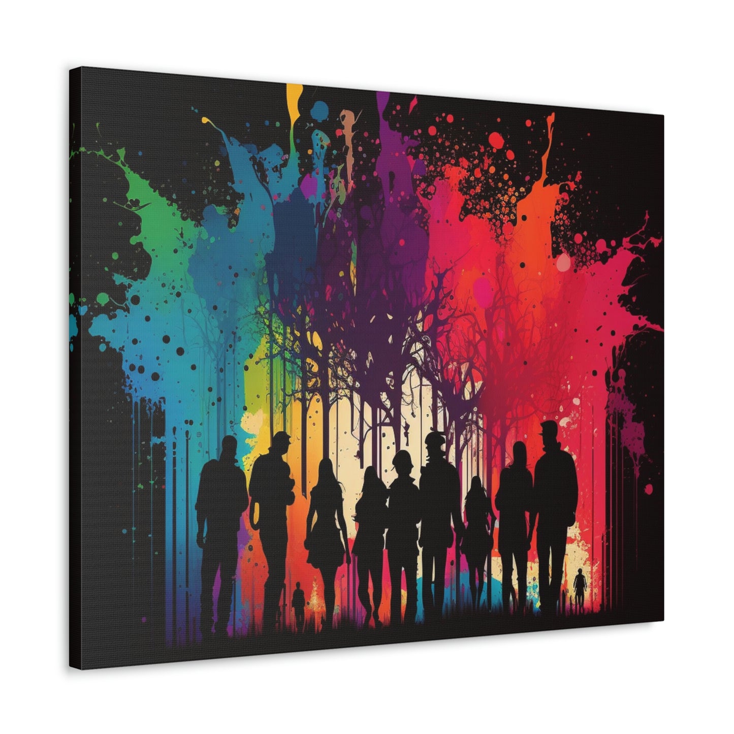 Canvas Gallery Wraps Silhouettes Color Party 2