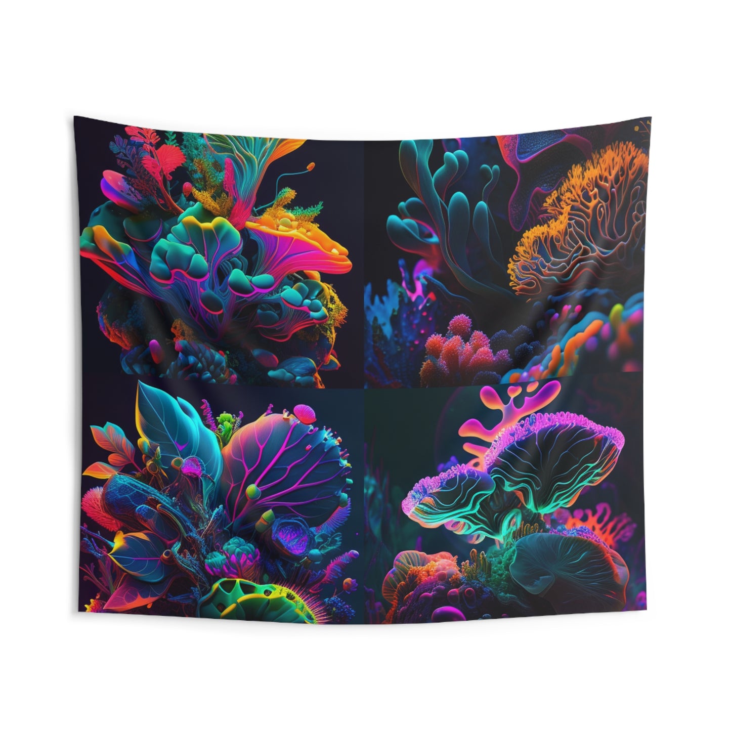 Indoor Wall Tapestries Macro Coral Reef 5