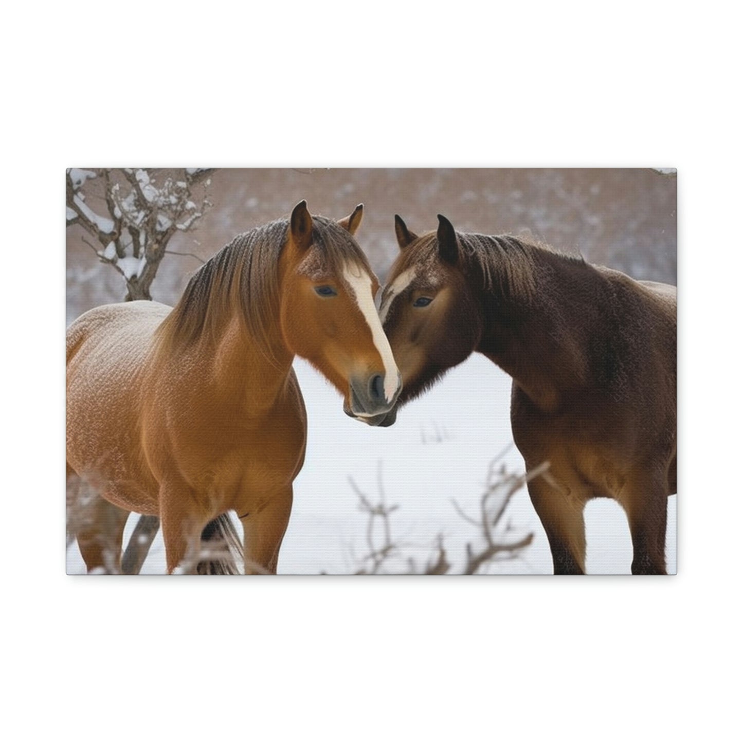 Canvas Gallery Wraps Horse Kiss 3